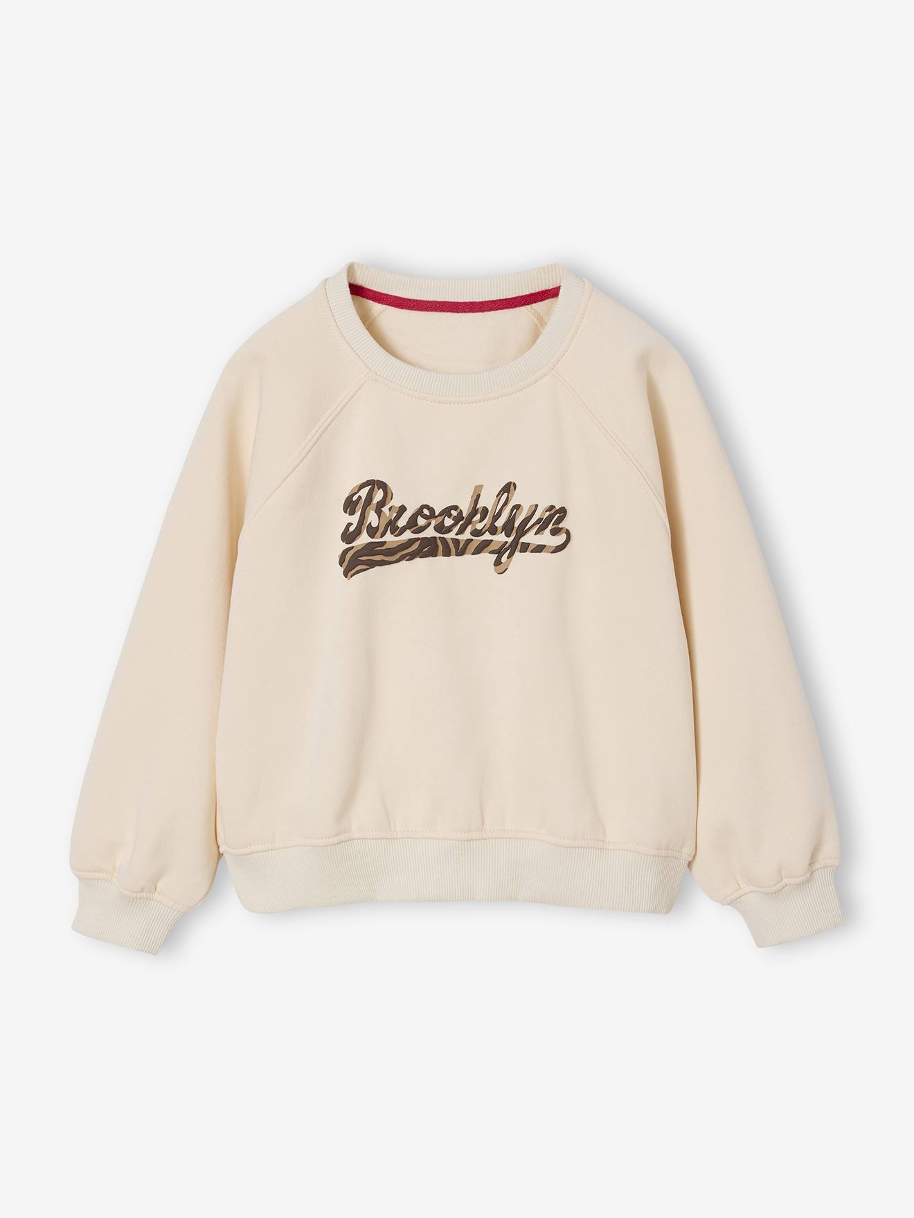 Thumbnail - Mädchen-Sweatshirt mit Brooklyn-Print und Zebramuster