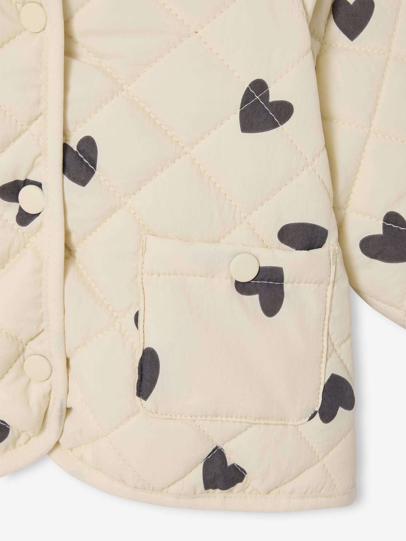 Thumbnail - Baby Steppjacke mit Recycling-Polyester vanille