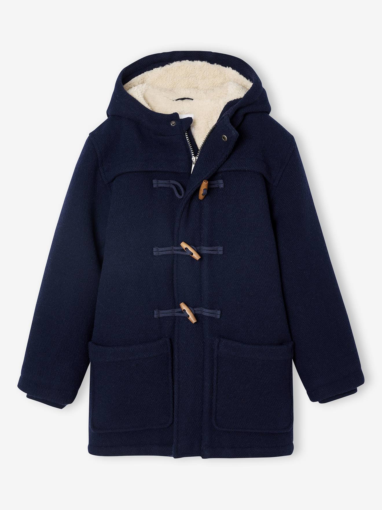 Jungen Dufflecoat mit Teddyfleece & Recycling-Wattierung blau Gr. 134 von vertbaudet