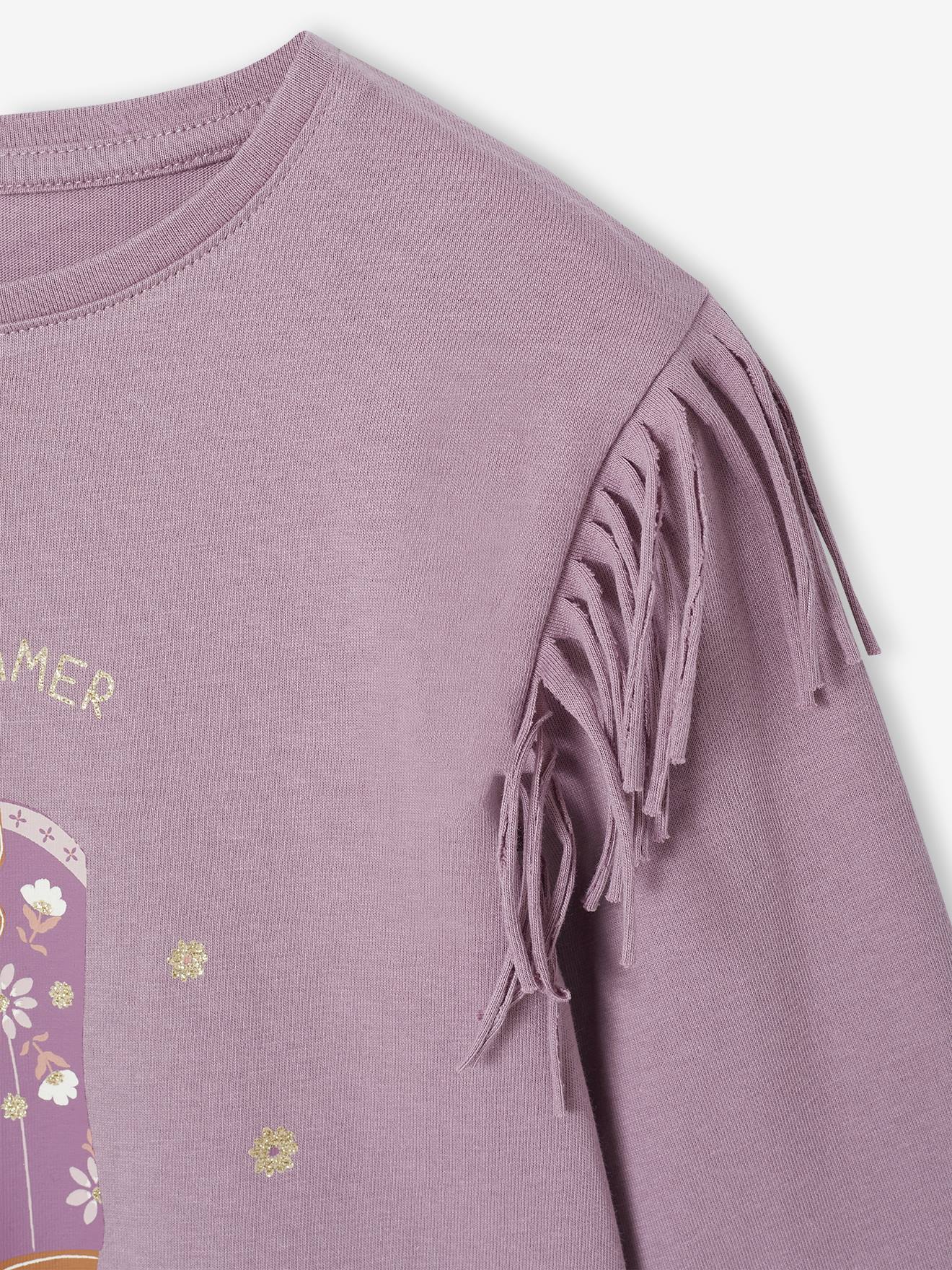 Thumbnail - Mädchen Shirt mit Fransen und Cowboy-Boots-Motiv