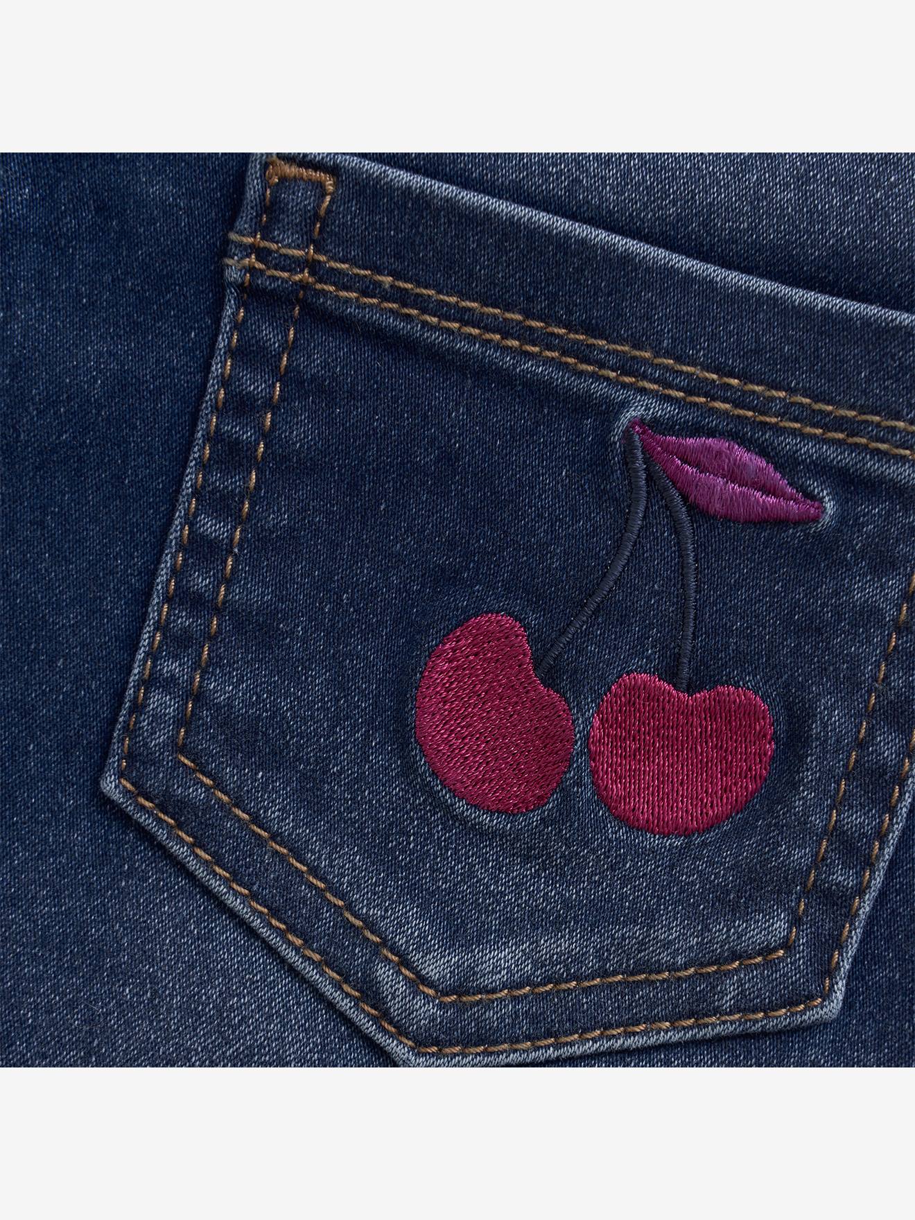 Thumbnail - Jeans mit Kirschen-Stickerei Mädchen MINYMO