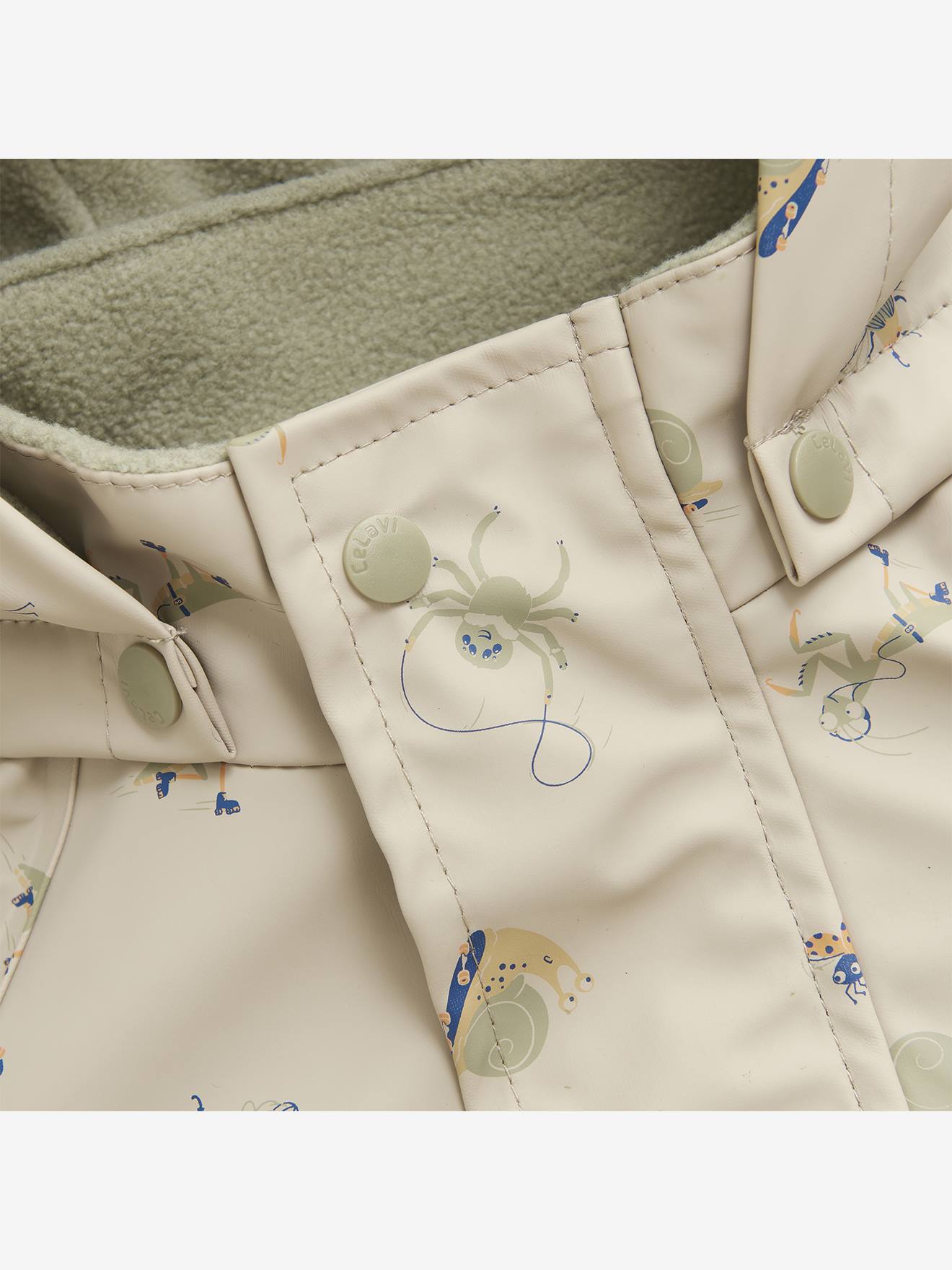 Thumbnail - Regenjacke mit Fleece Kinder CeLaVi puder