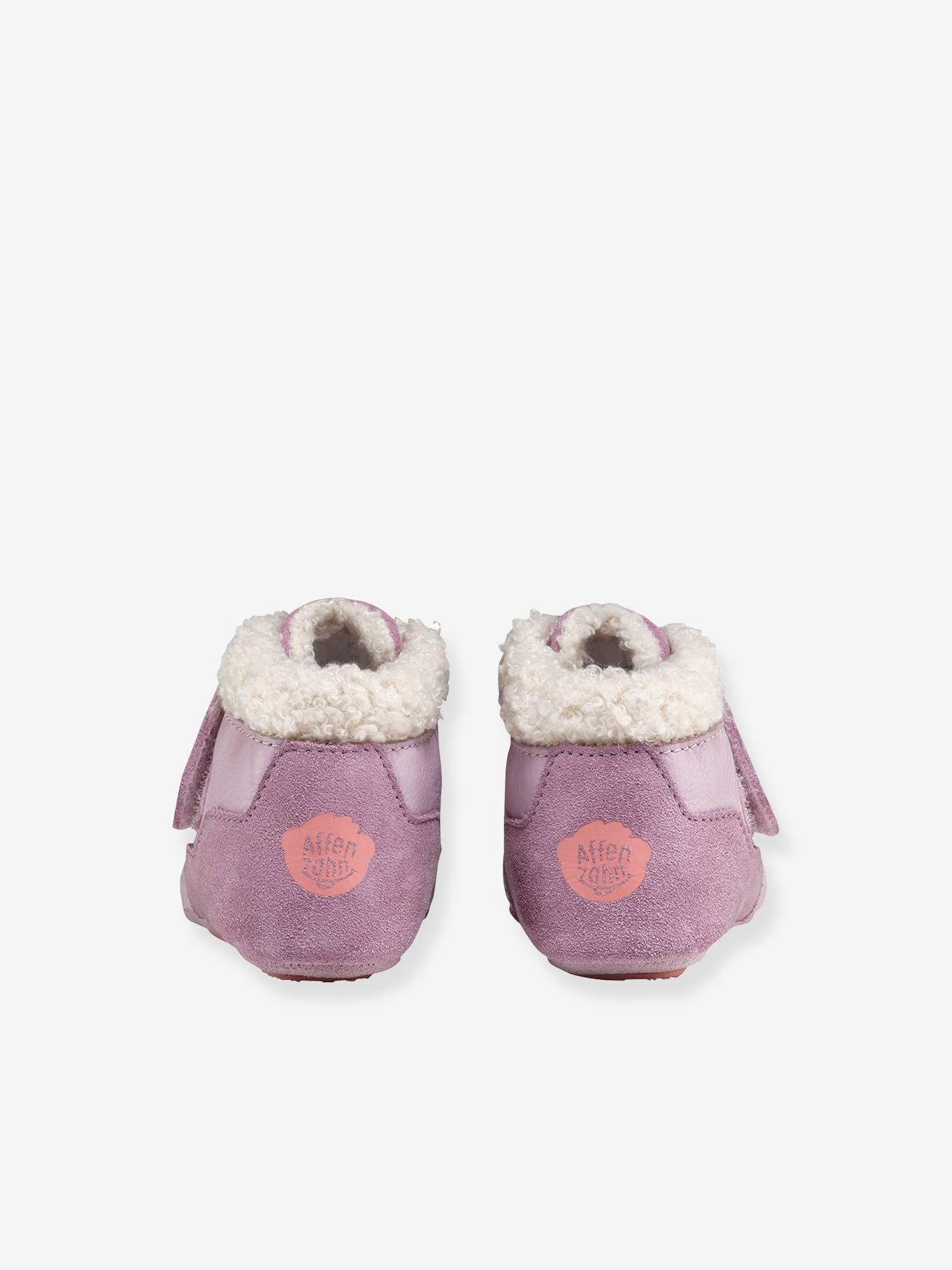 Thumbnail - Krabbelschuh aus Leder Baby GROWY Affenzahn lila