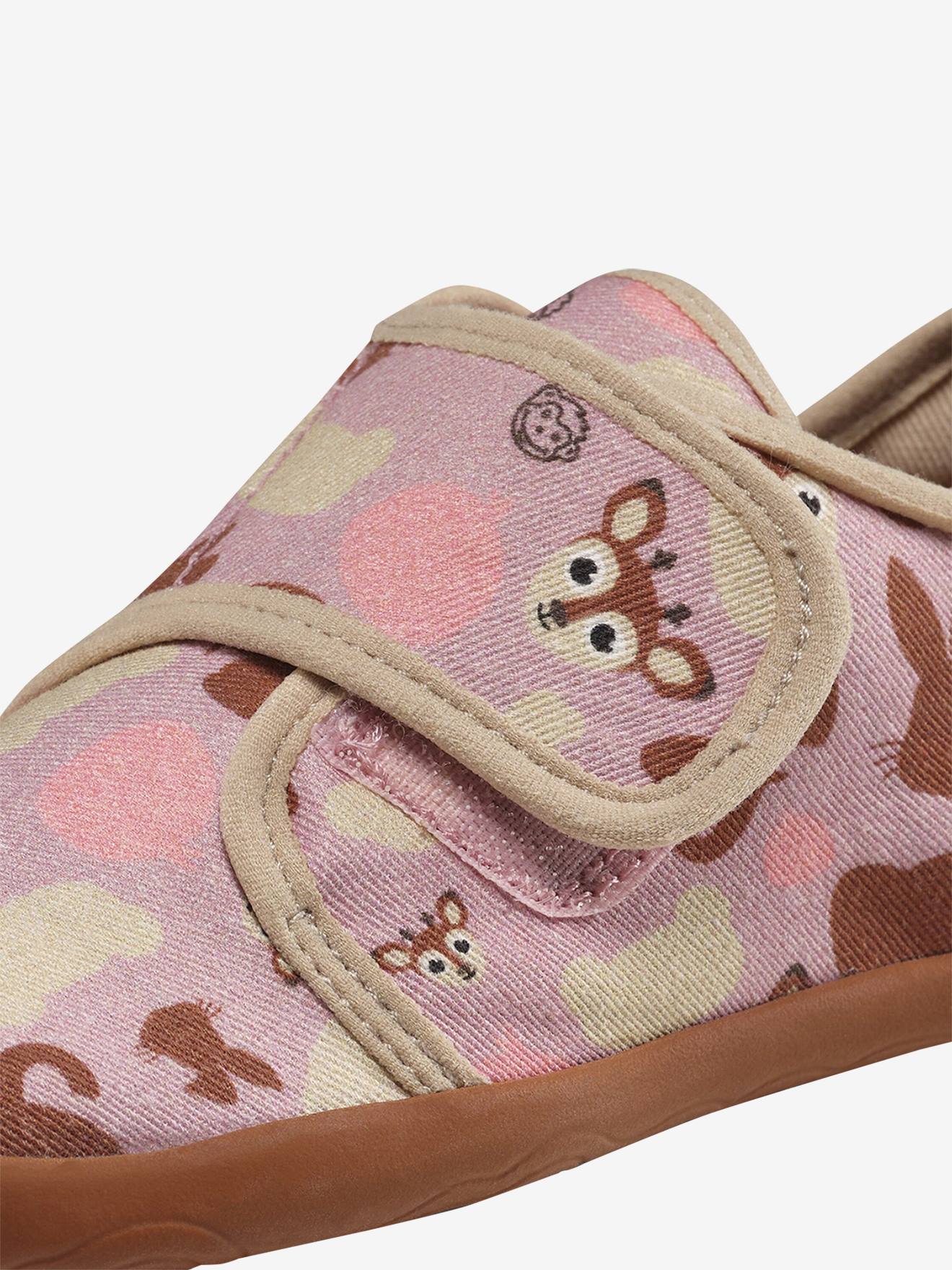 Thumbnail - Stoff-Hausschuh Kinder MOVY Affenzahn blush