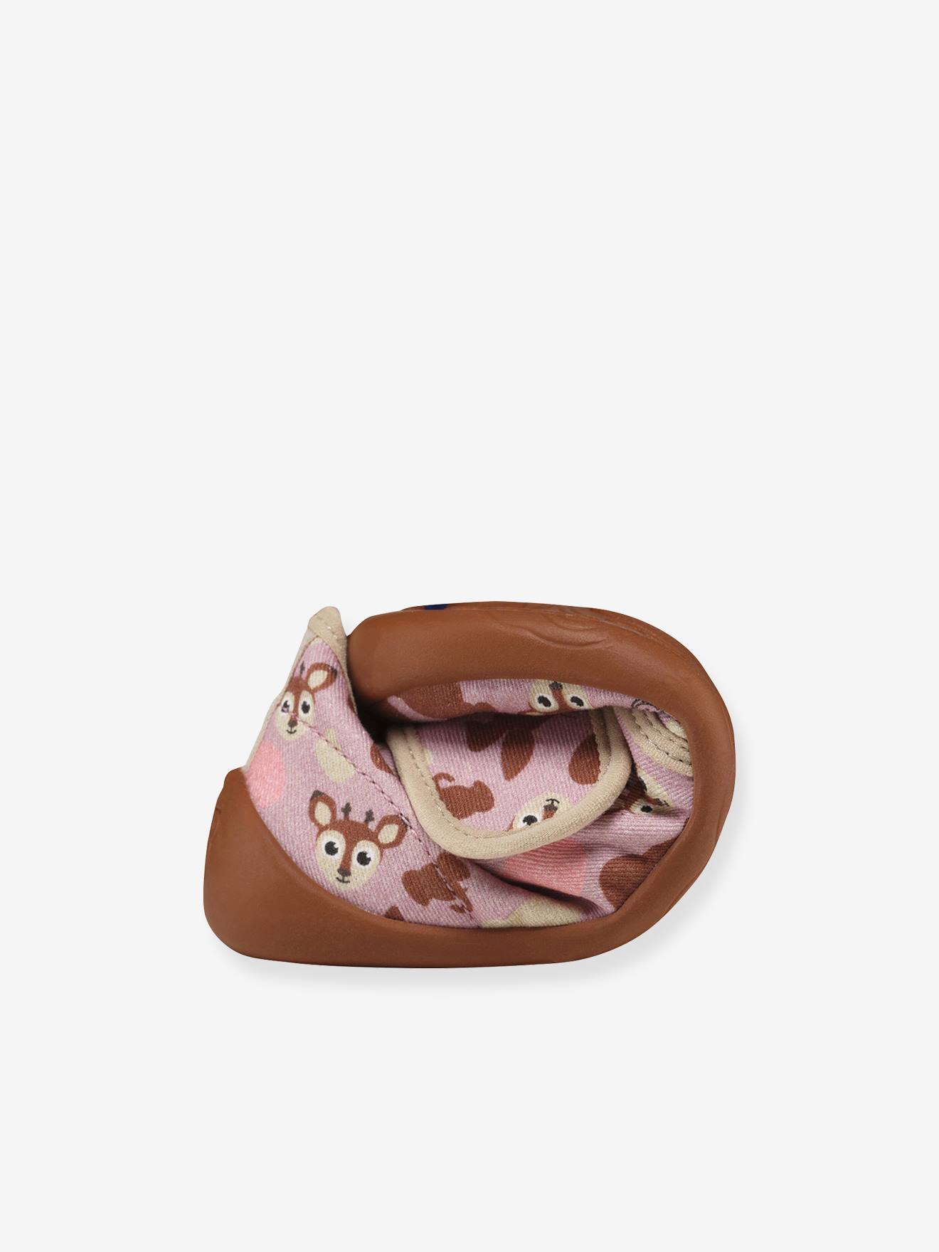 Thumbnail - Stoff-Hausschuh Kinder MOVY Affenzahn blush