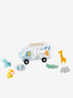 Spielzeug-Miniwelten, Konstruktion & Fahrzeuge-Spielzeuglaster mit Steckkasten ,,Savanne", Holz FSC®