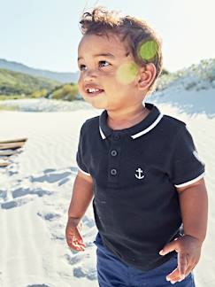 Jungen Baby Poloshirt mit Stickerei, personalisierbar  [numero-image]