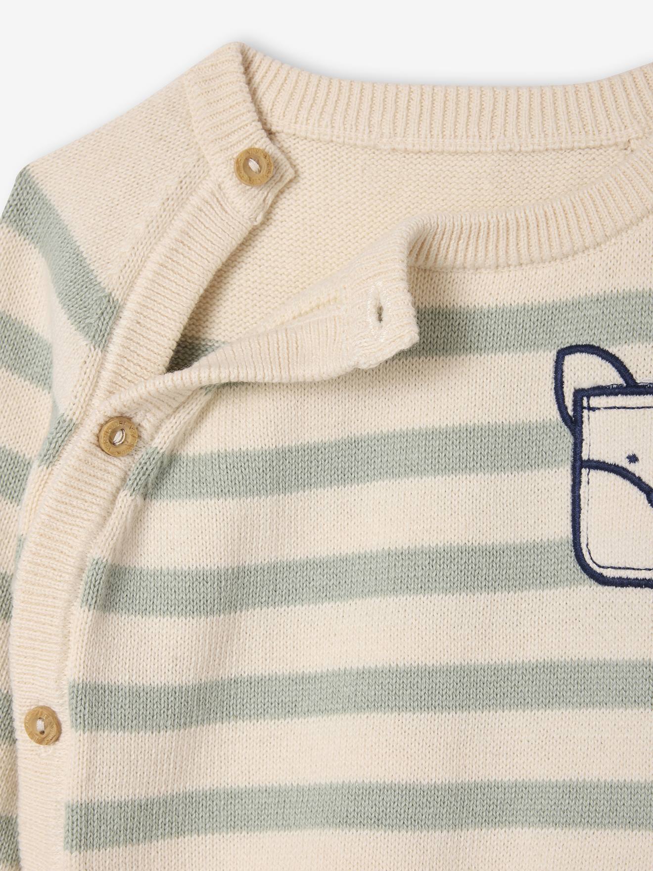Thumbnail - Baby Strickpullover mit Ziertasche