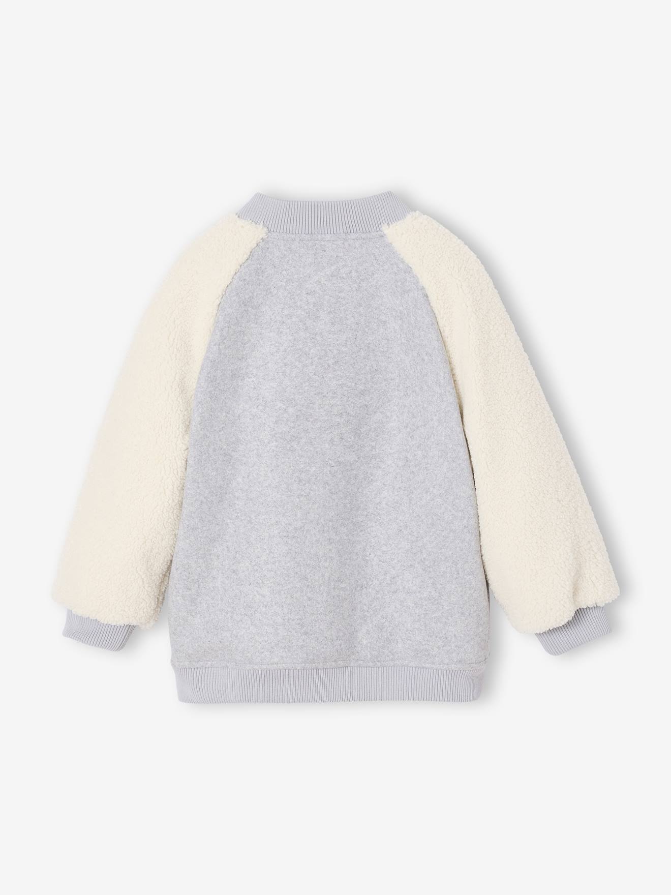 Thumbnail - Mädchen Bomberjacke mit Teddyfleece- Ärmeln & Recycling-Wattierung