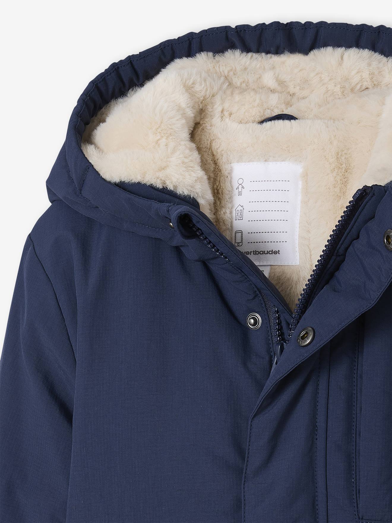 Thumbnail - Jungen Winterjacke mit Kapuze und Webpelzfutter