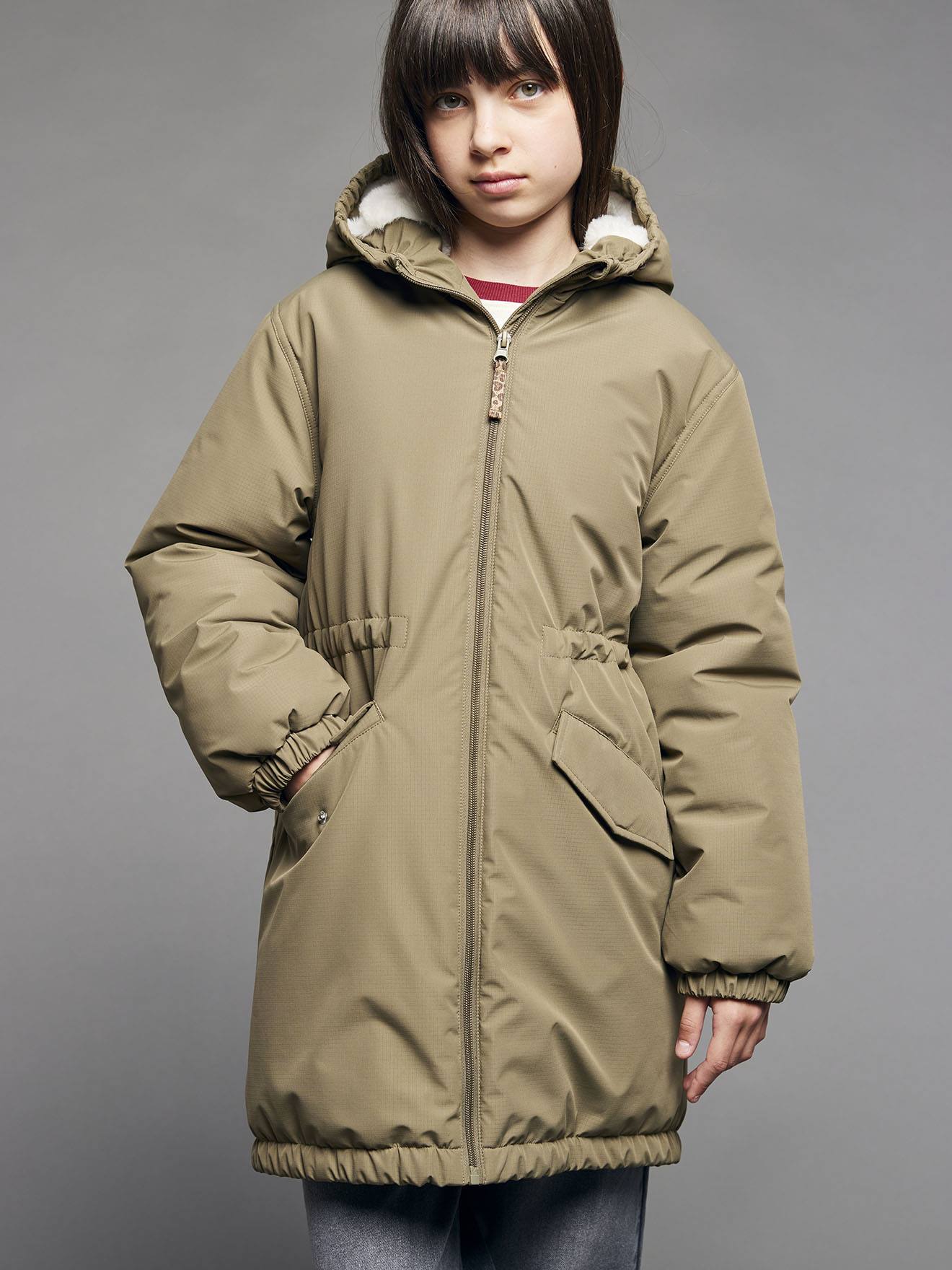 Thumbnail - Mädchen Parka mit Kapuze und Webpelz JONEN