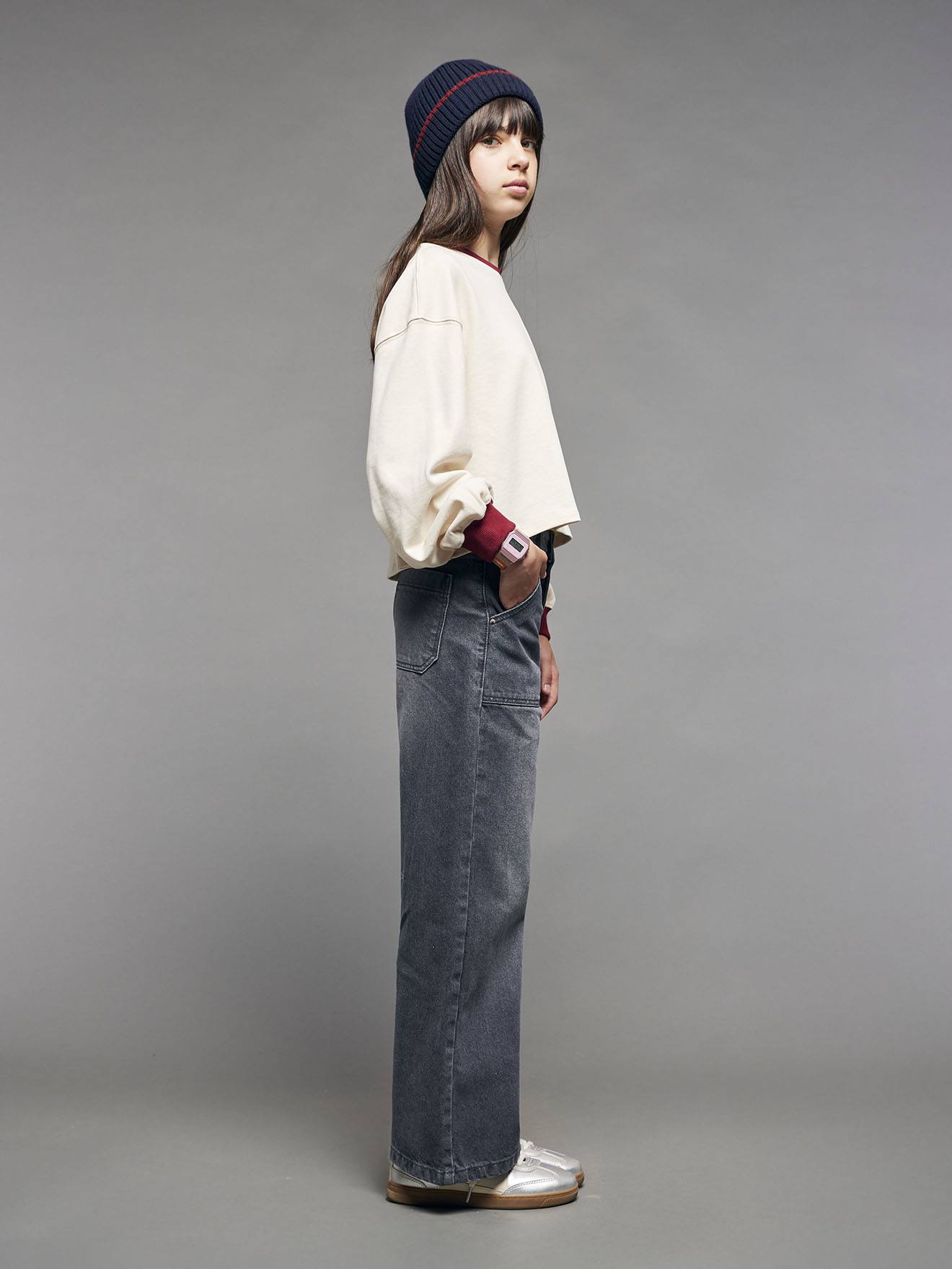 Thumbnail - Weite Jeans mit großen Taschen Mädchen JONEN