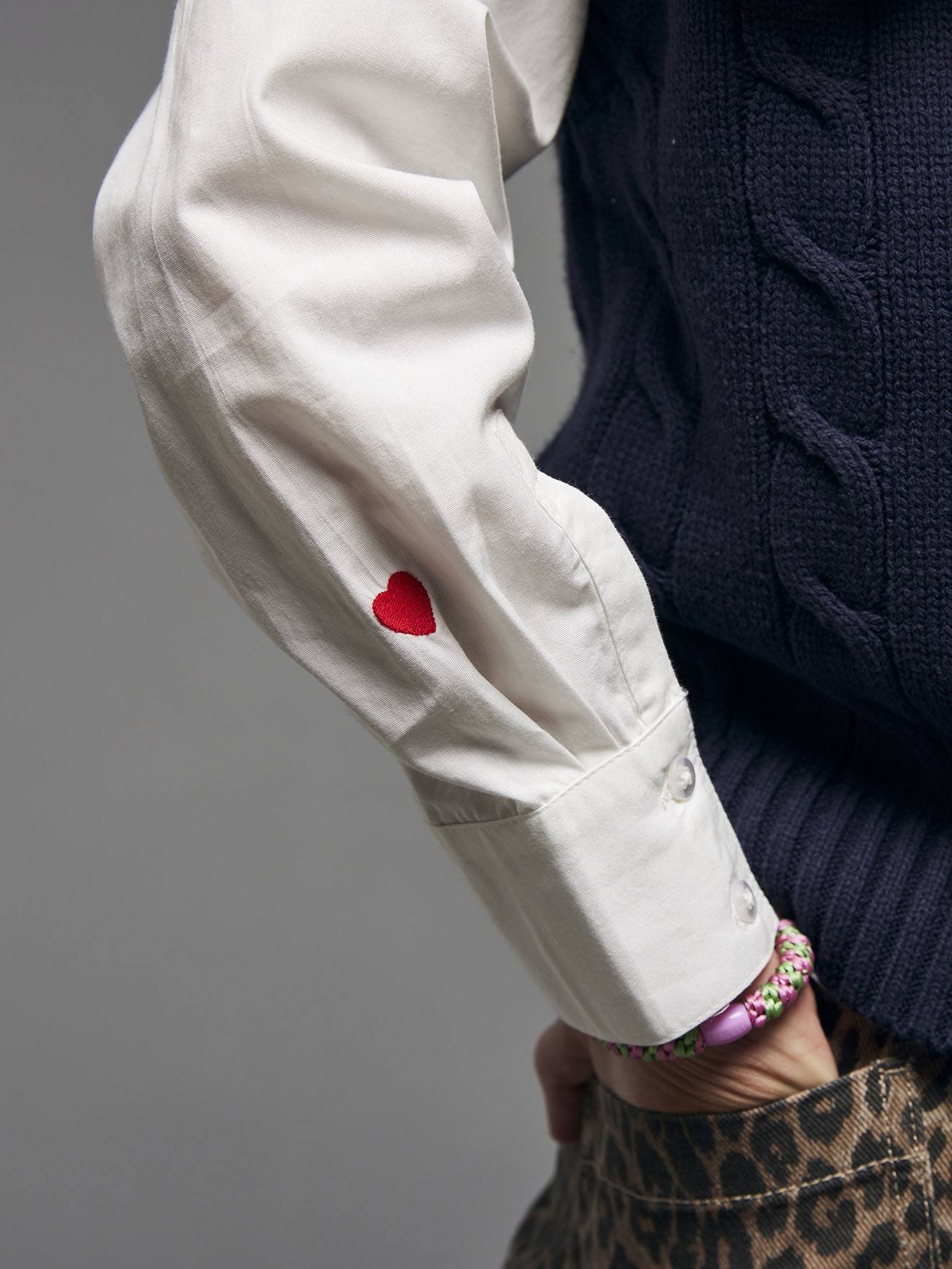 Klassische Mädchen Hemdbluse JONEN weiß Gr. 134