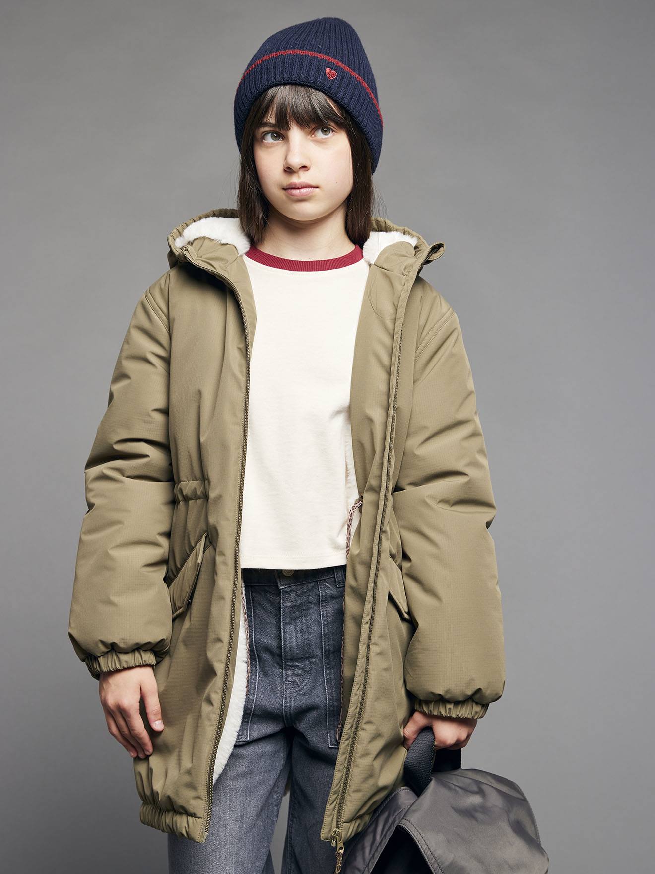 Mädchen Parka mit Kapuze und Webpelz JONEN