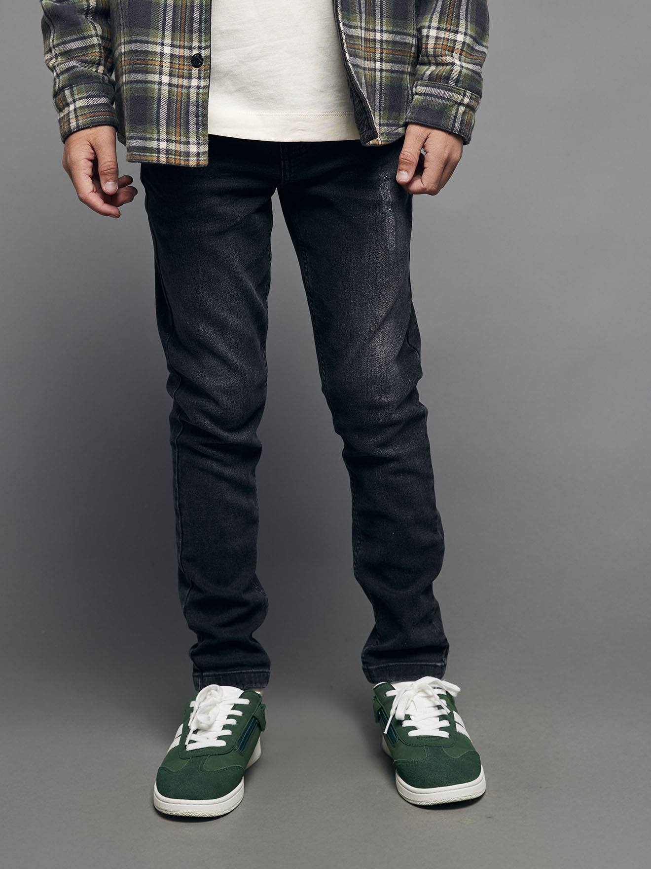 Jungen Slim-Jeans JONEN mit Destroyed-Optik denim