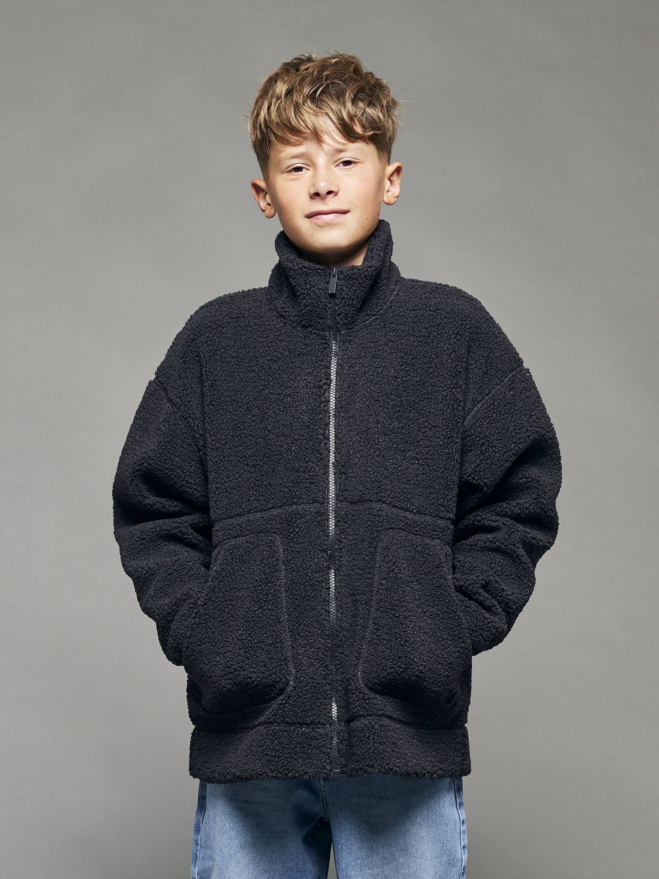 Kinder Teddyfleece-Jacke mit Reißverschluss JONEN
