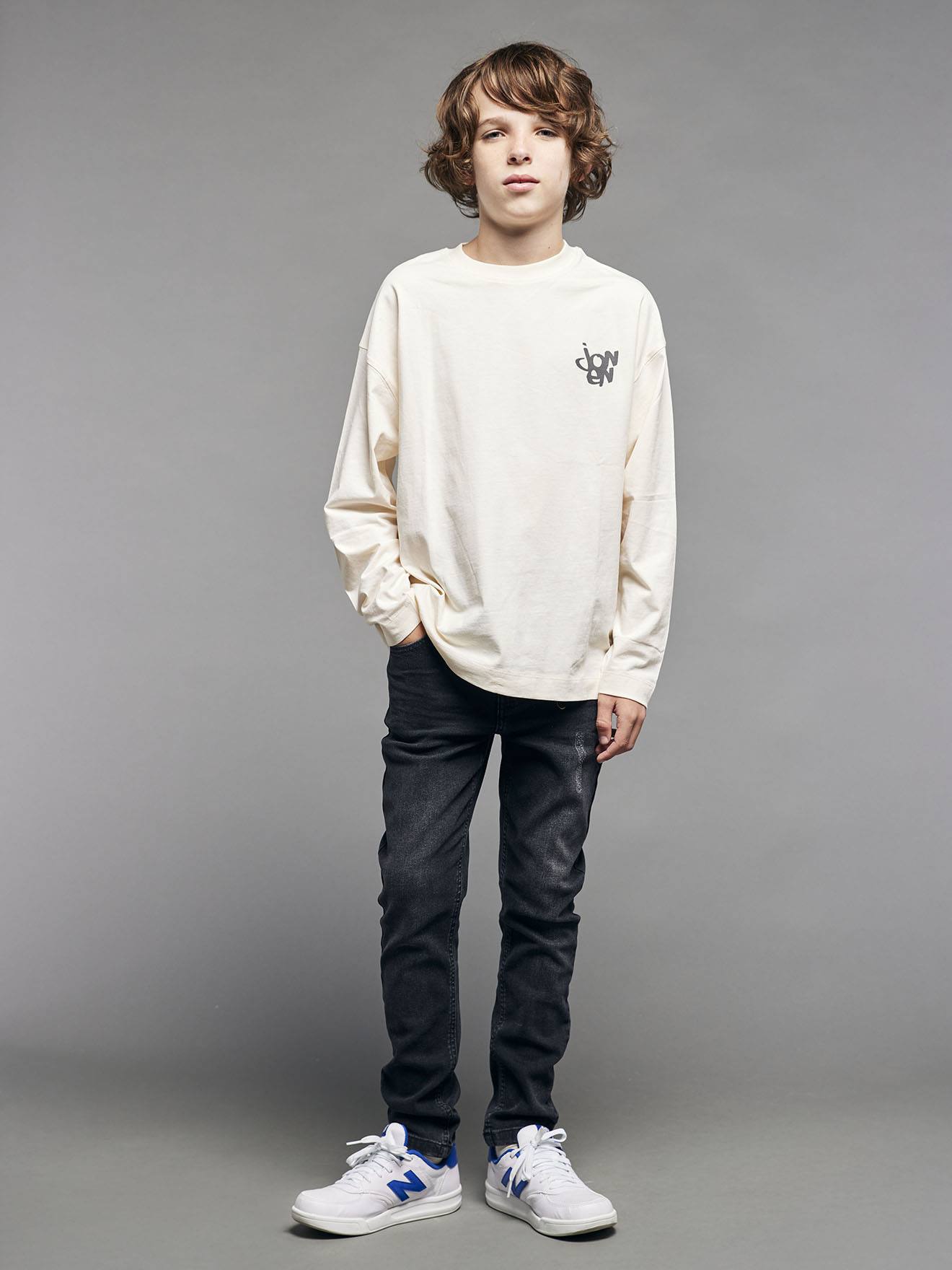 Thumbnail - Jungen Slim-Jeans JONEN mit Destroyed-Optik denim