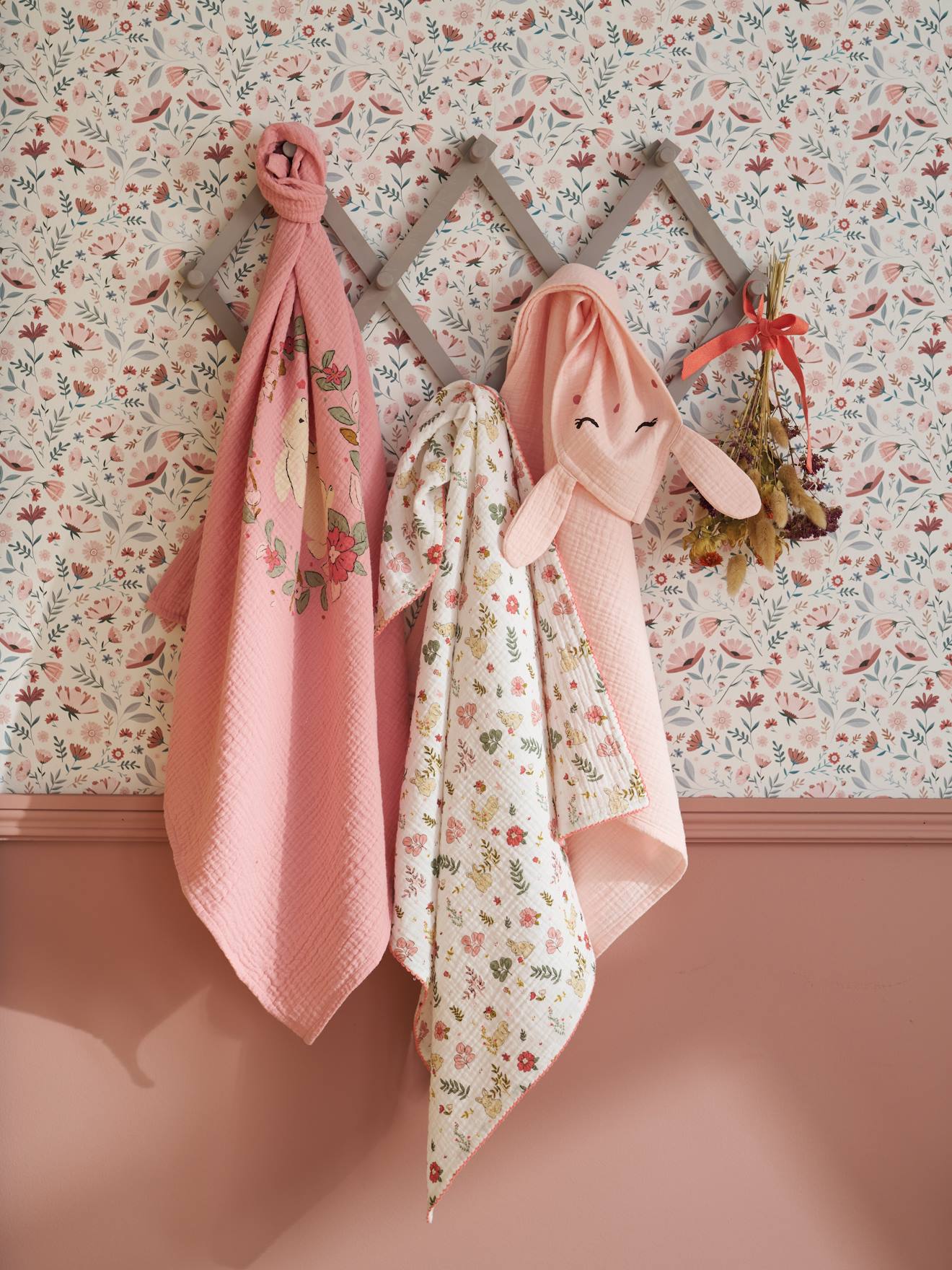 Thumbnail - 3er-Pack Baby Wickeltücher VERZAUBERTER HASE set