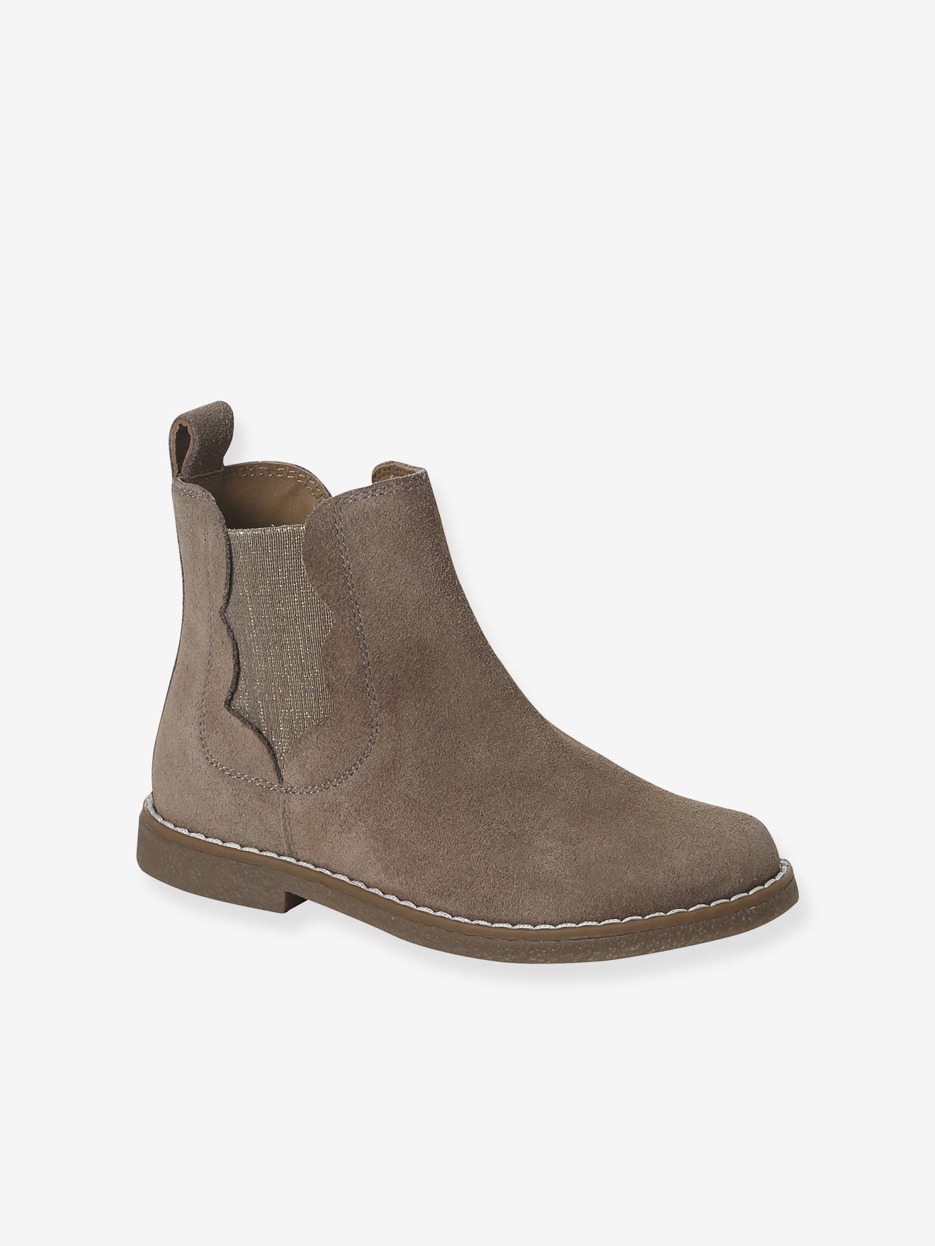 Mädchen Lederboots mit Zier-Einsatz