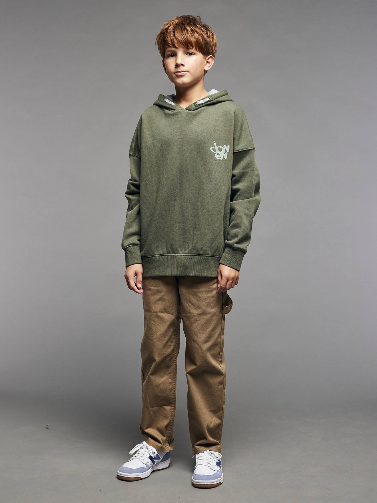 Thumbnail - Weite Jungen Hose JONEN aus Canvas cappuccino