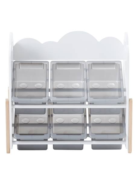 Kinderzimmer Regal mit Boxen „Wolke“ - weiß - 4