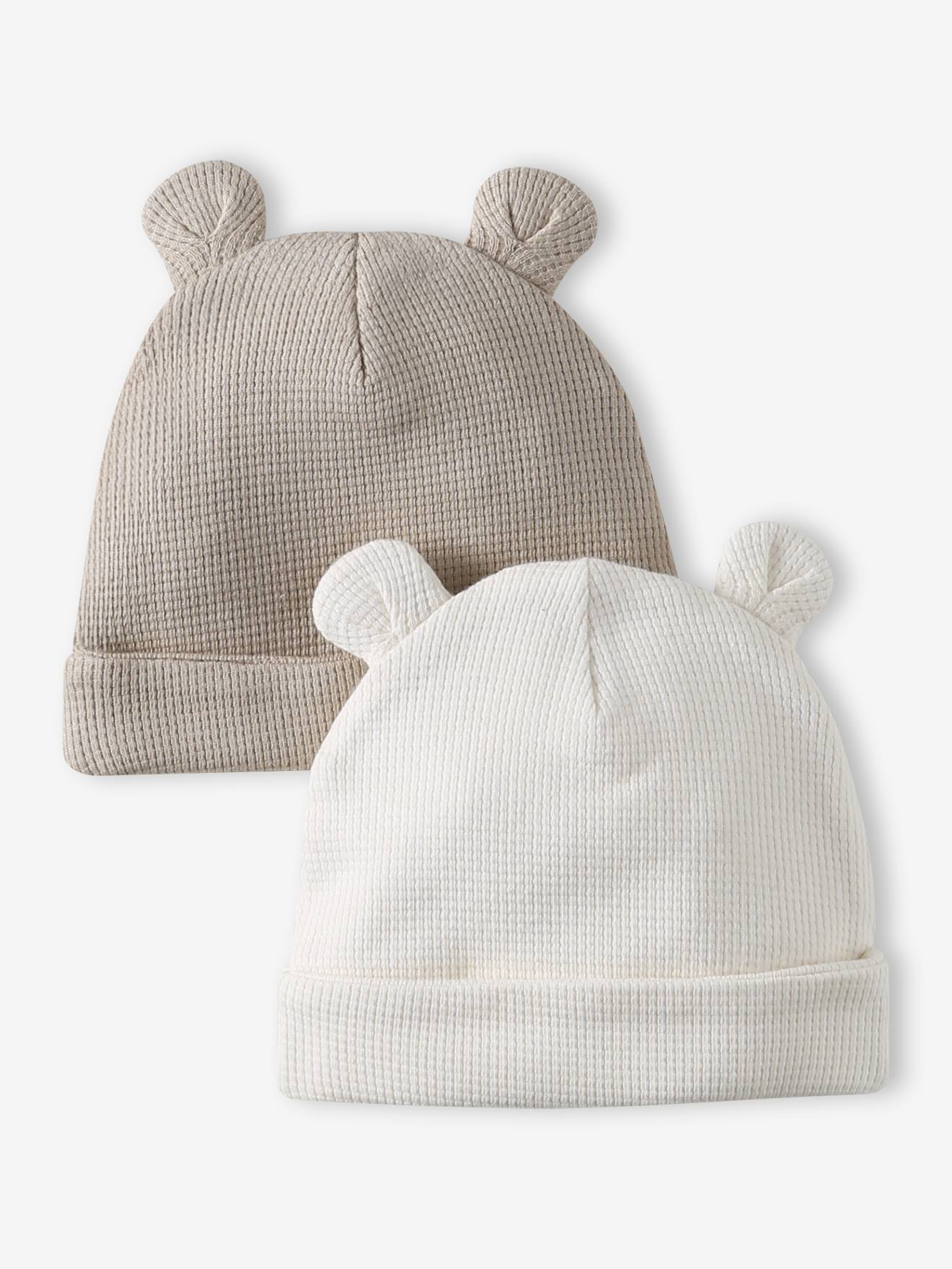 2er-Pack Baby Mützen mit Bärenohren