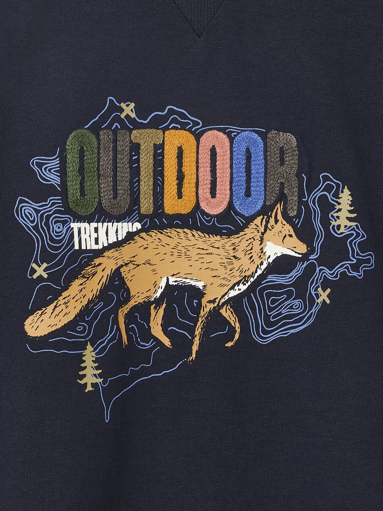 Thumbnail - Bedrucktes Jungen Shirt aus dickem Jersey