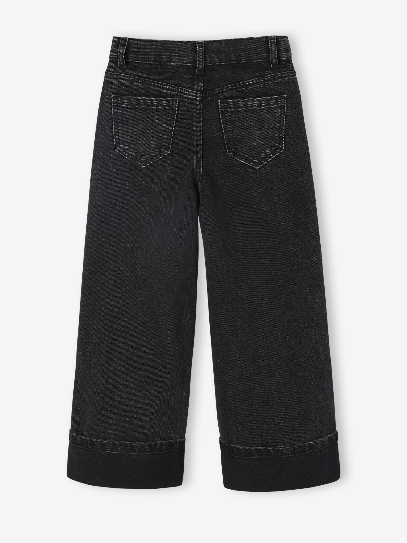 Thumbnail - Weite Jeans mit breiten Umschlägen für Mädchen denim