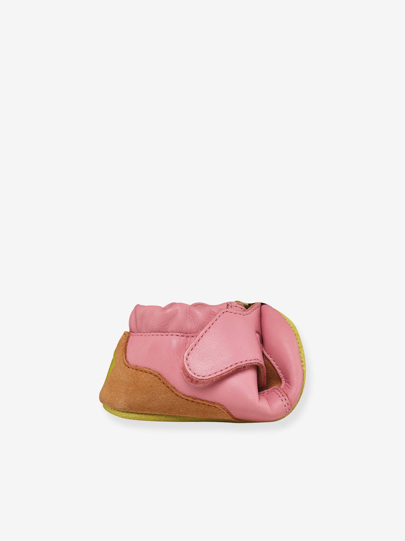 Thumbnail - Krabbelschuh aus Leder Baby CRAWLY Affenzahn blush