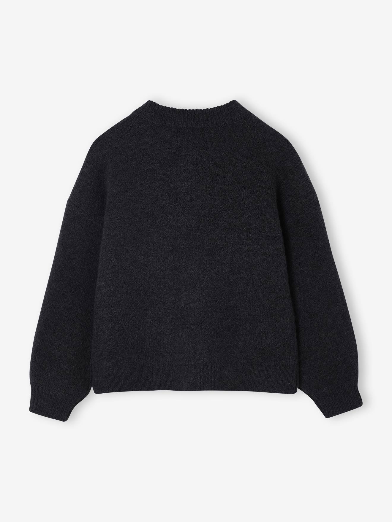 Thumbnail - Strickjacke Mädchen mit Samtschleifen