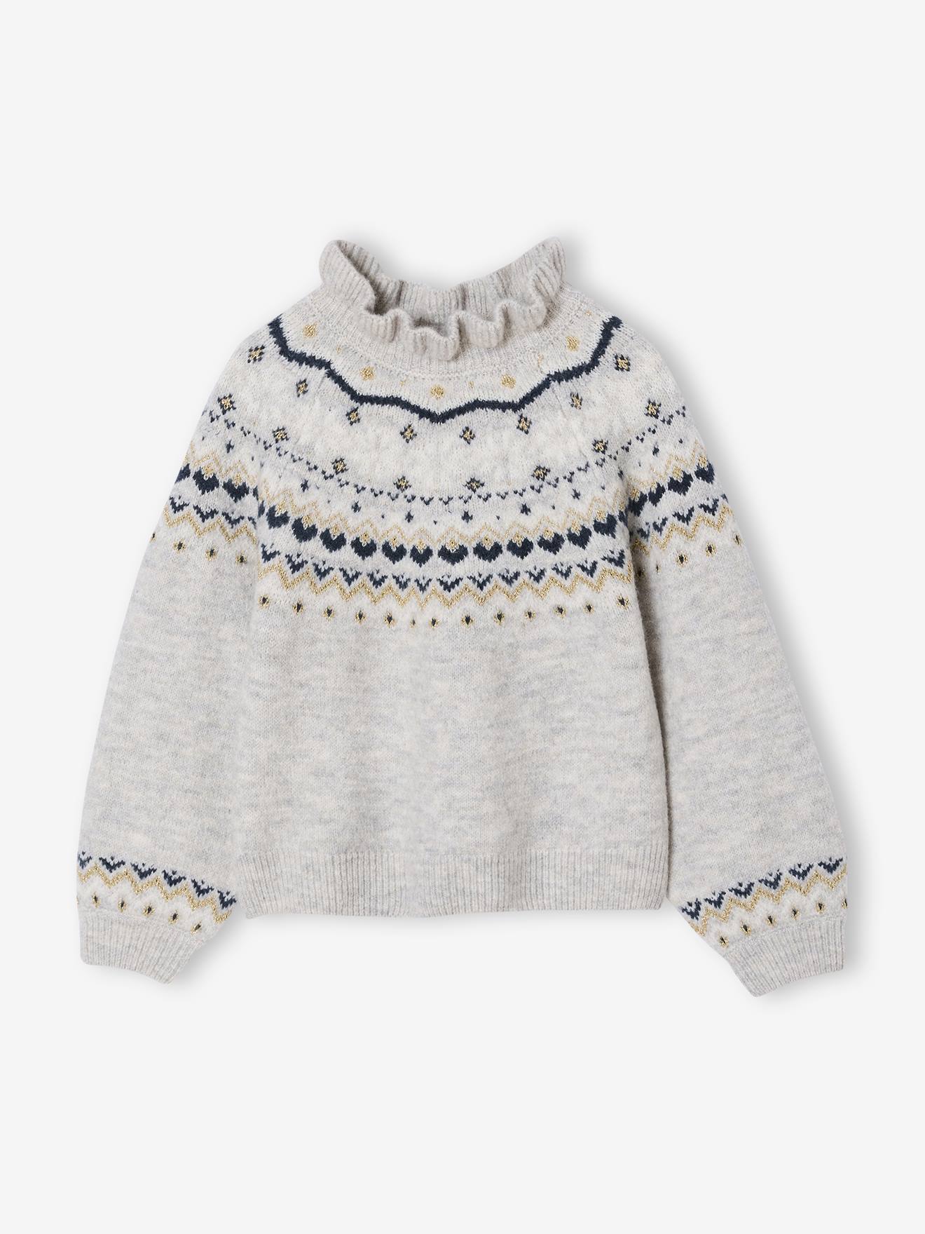 Thumbnail - Jacquard-Pullover mit Glitzerdetails Mädchen
