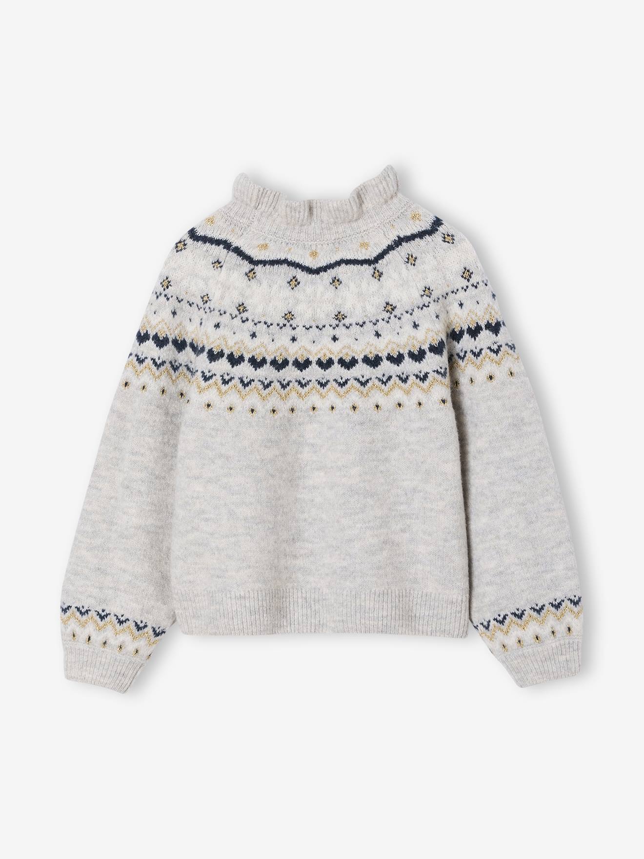 Thumbnail - Jacquard-Pullover mit Glitzerdetails Mädchen