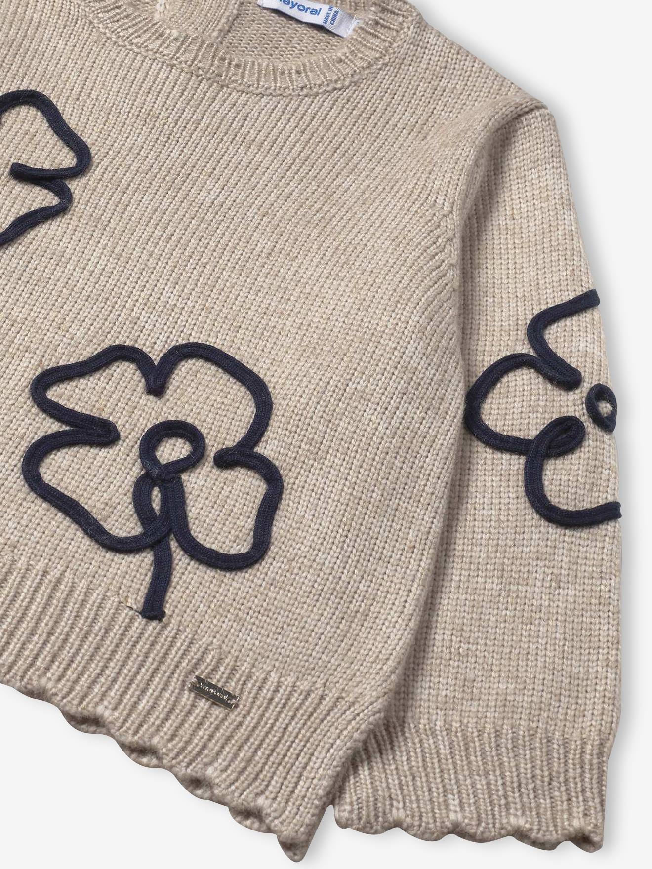 Thumbnail - Mädchen Baby Pullover mit Relief-Blumen Mayoral