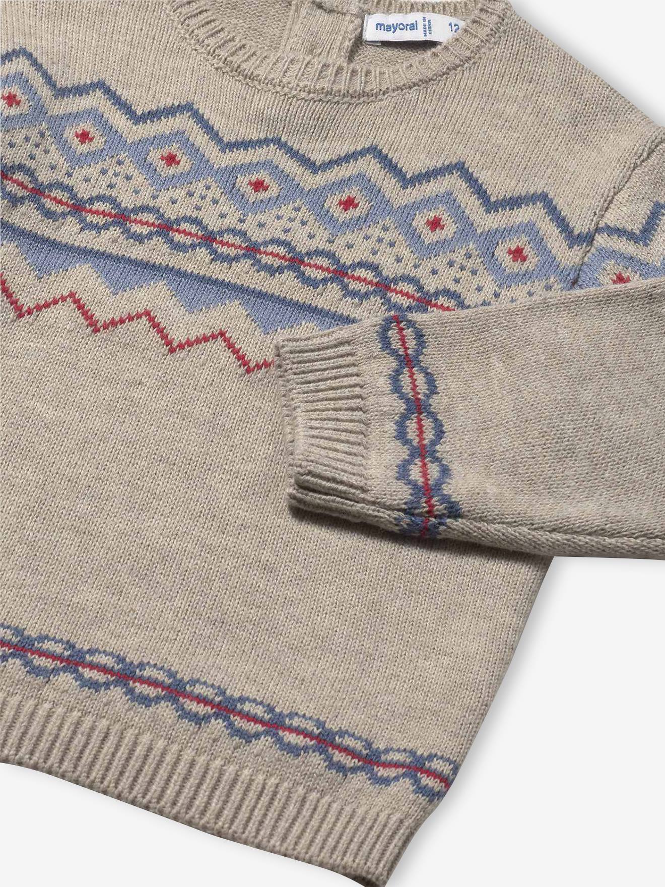 Thumbnail - Baby Pullover mit Jacquardmuster Mayoral sandfarben