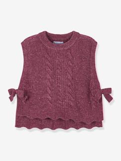 Maedchenkleidung-Pullover, Strickjacken & Sweatshirts-Strickjacken-Mädchen Pullunder aus Musterstrick Mayoral
