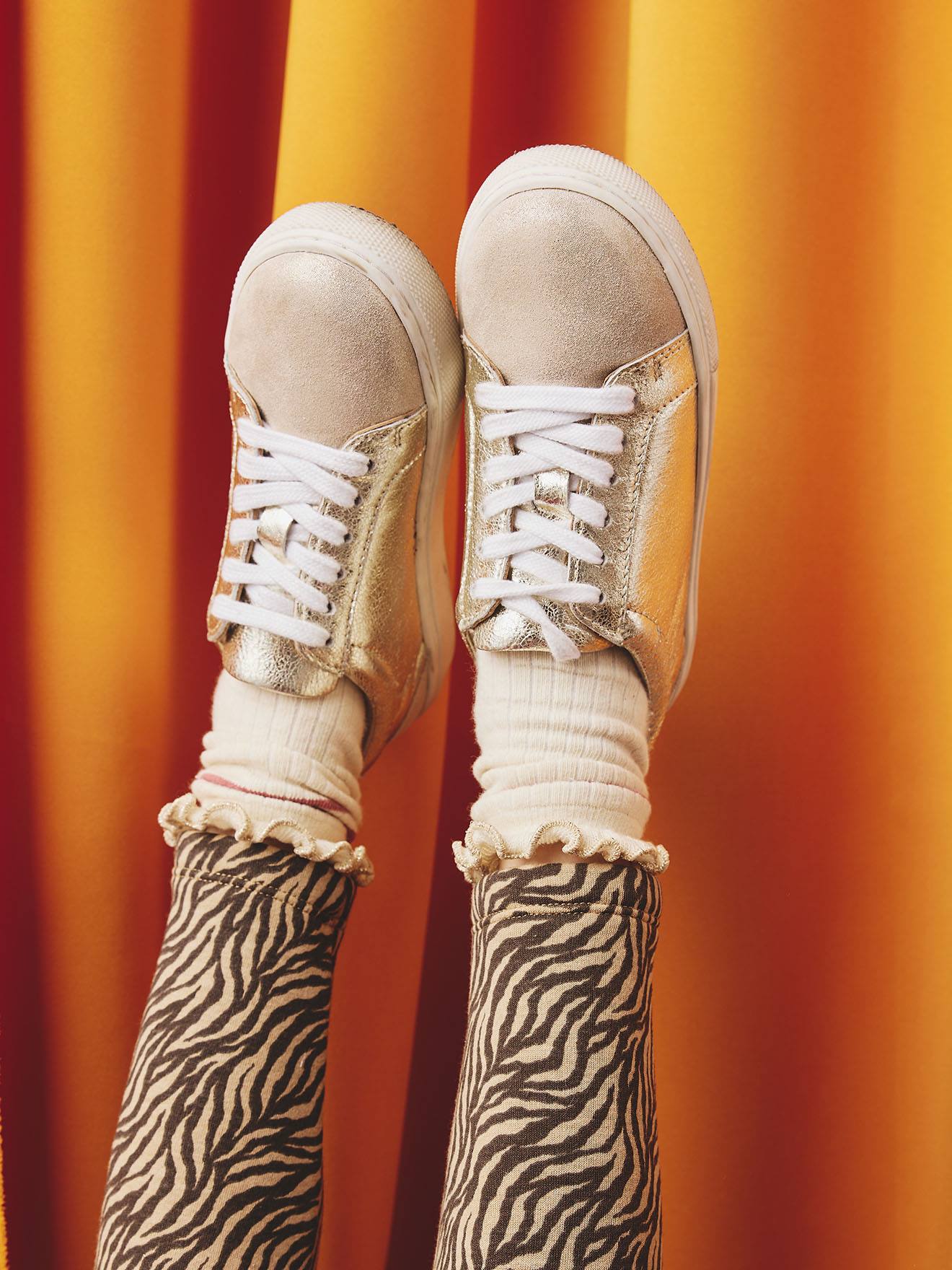 Kinder Ledersneakers mit Schnürung
