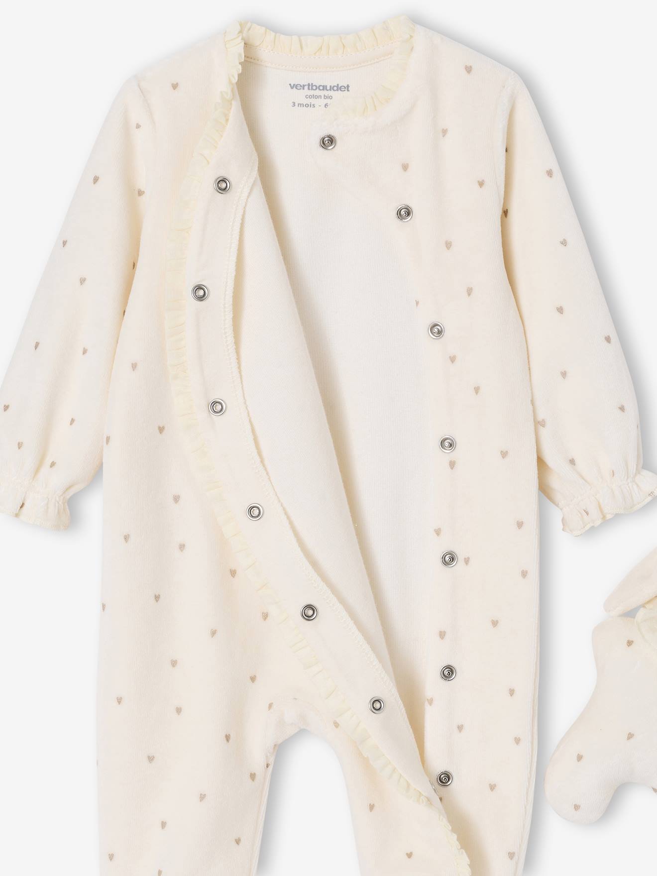 Thumbnail - Baby Schlafanzug und Kuscheltier-Set aus Samt