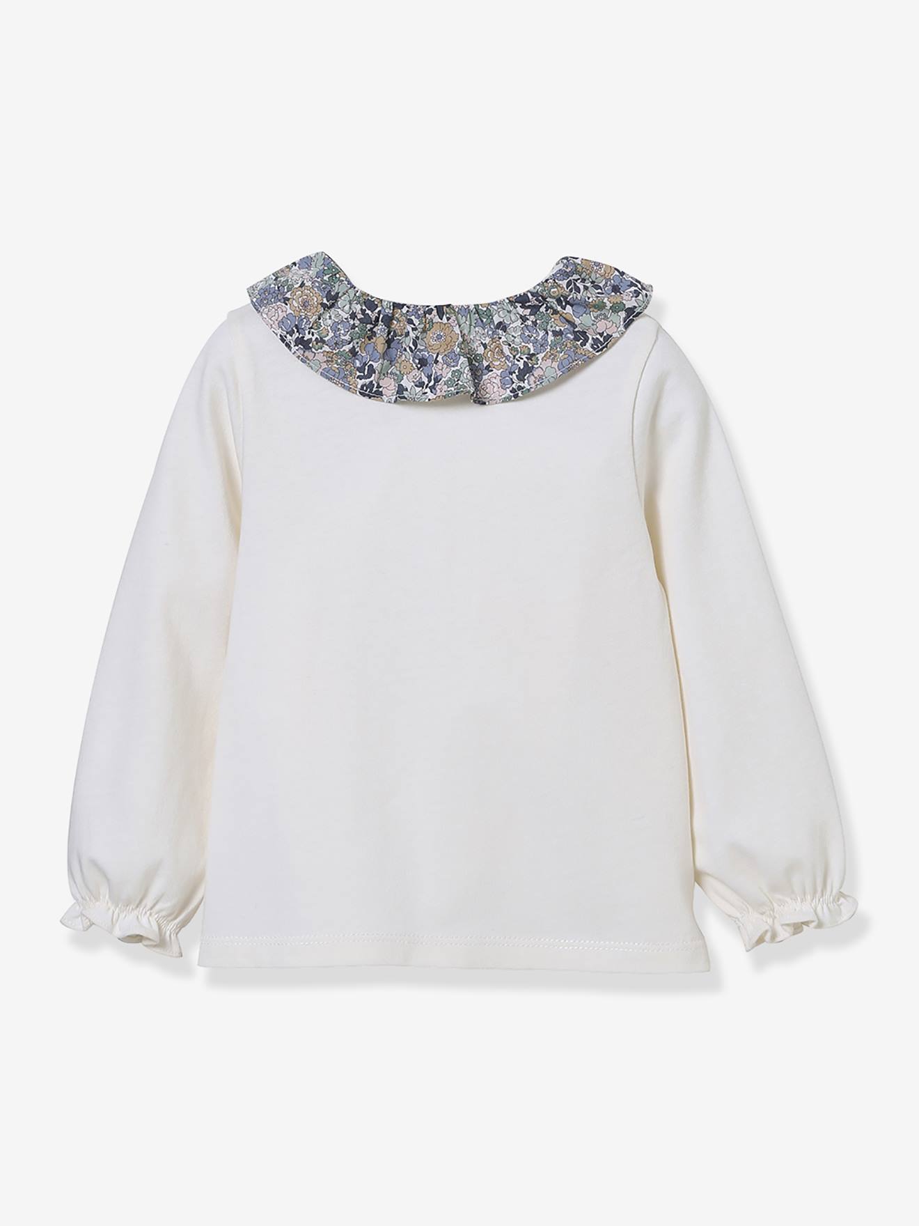 Thumbnail - Baby T-Shirt mit Kragen aus Libertystoff CYRILLUS