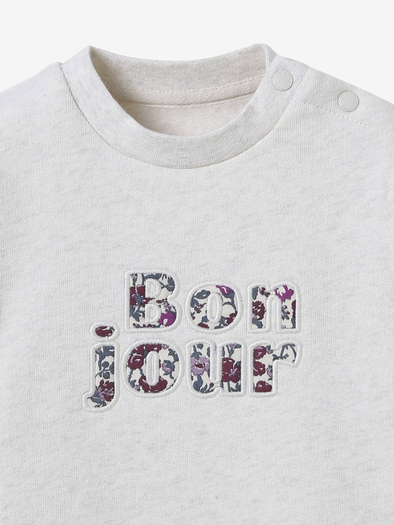 Thumbnail - Baby Sweatshirt mit Liberty-Schriftzug aus Bio-Baumwolle CYRILLUS