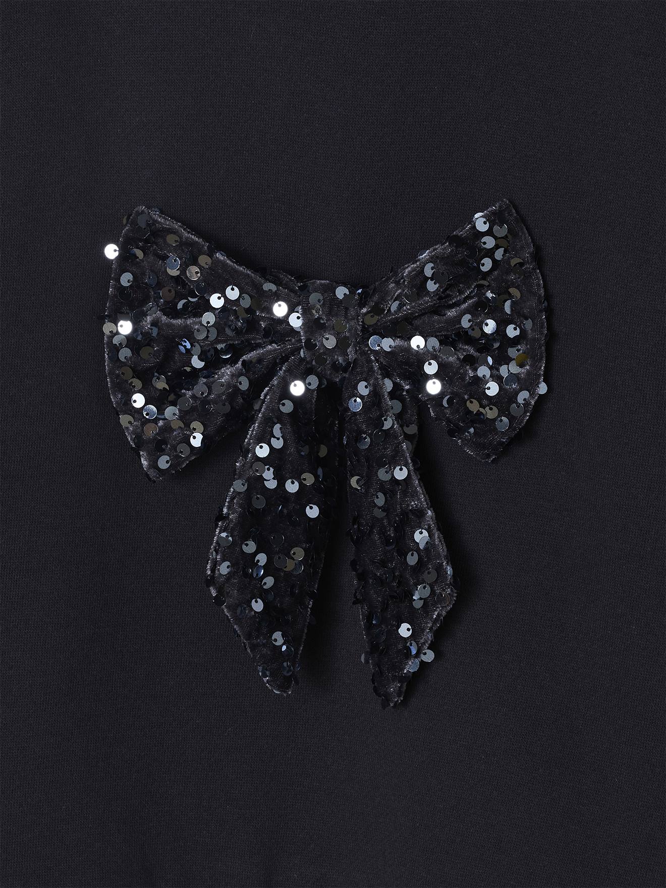 Thumbnail - Mädchen Weihnachts-Sweatshirt mit Pailletten-Schleife