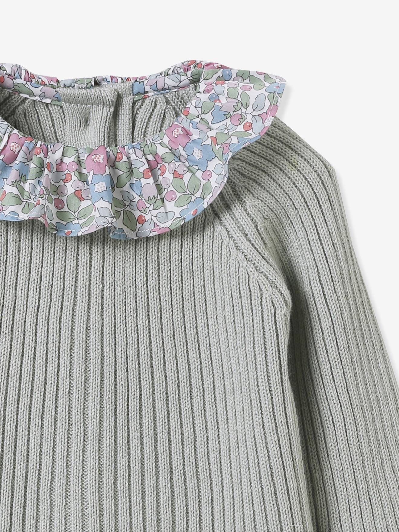 Thumbnail - Baby Strickset mit Liberty-Kragen CYRILLUS