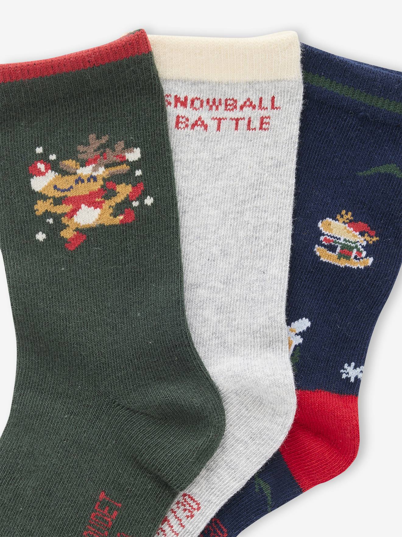 Thumbnail - 3er-Pack Weihnachts-Socken für Kinder