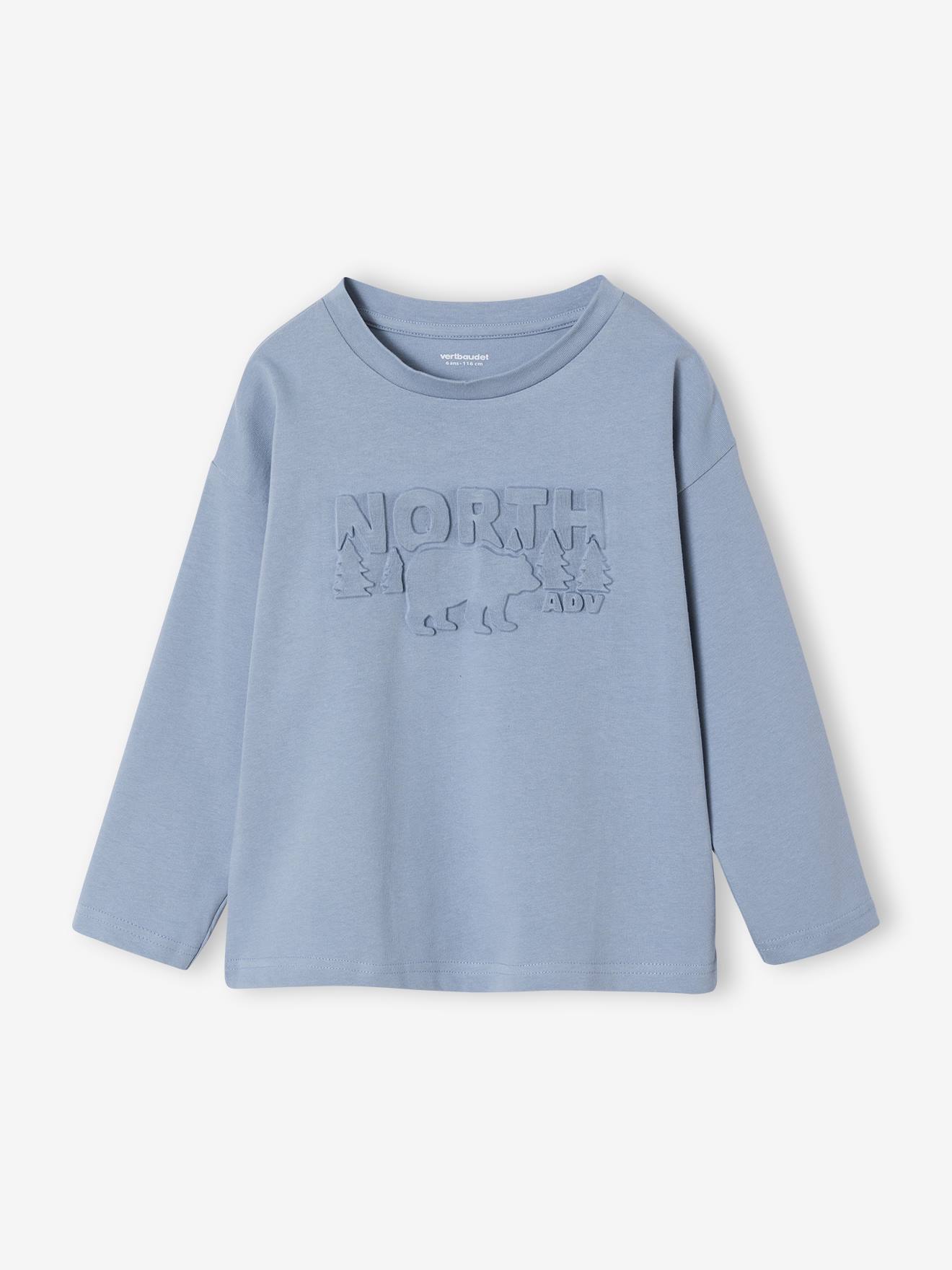 Jungen Langarmshirt mit Bär helles
