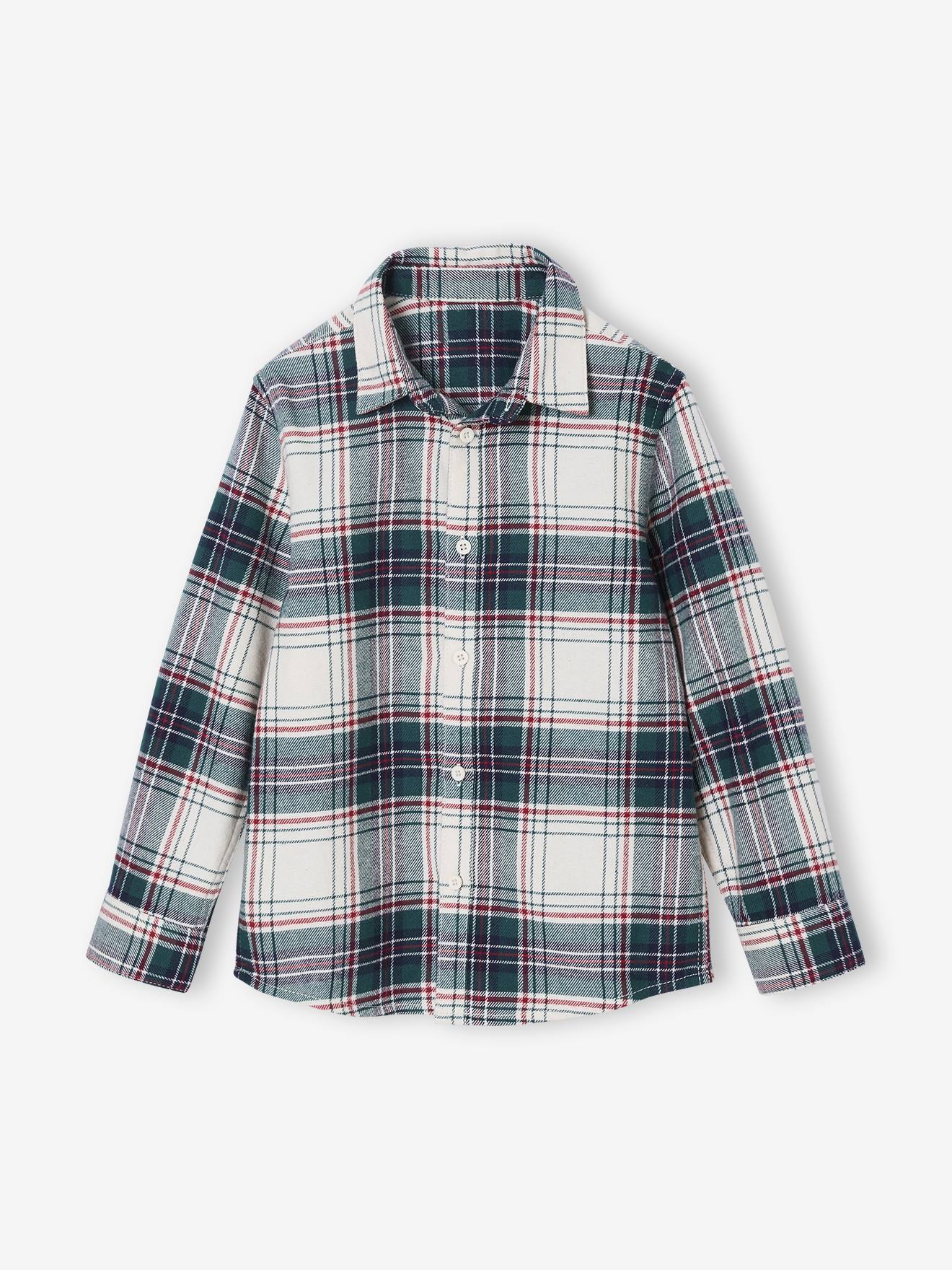 Jungen Flanellhemd mit Karomuster für Weihnachten