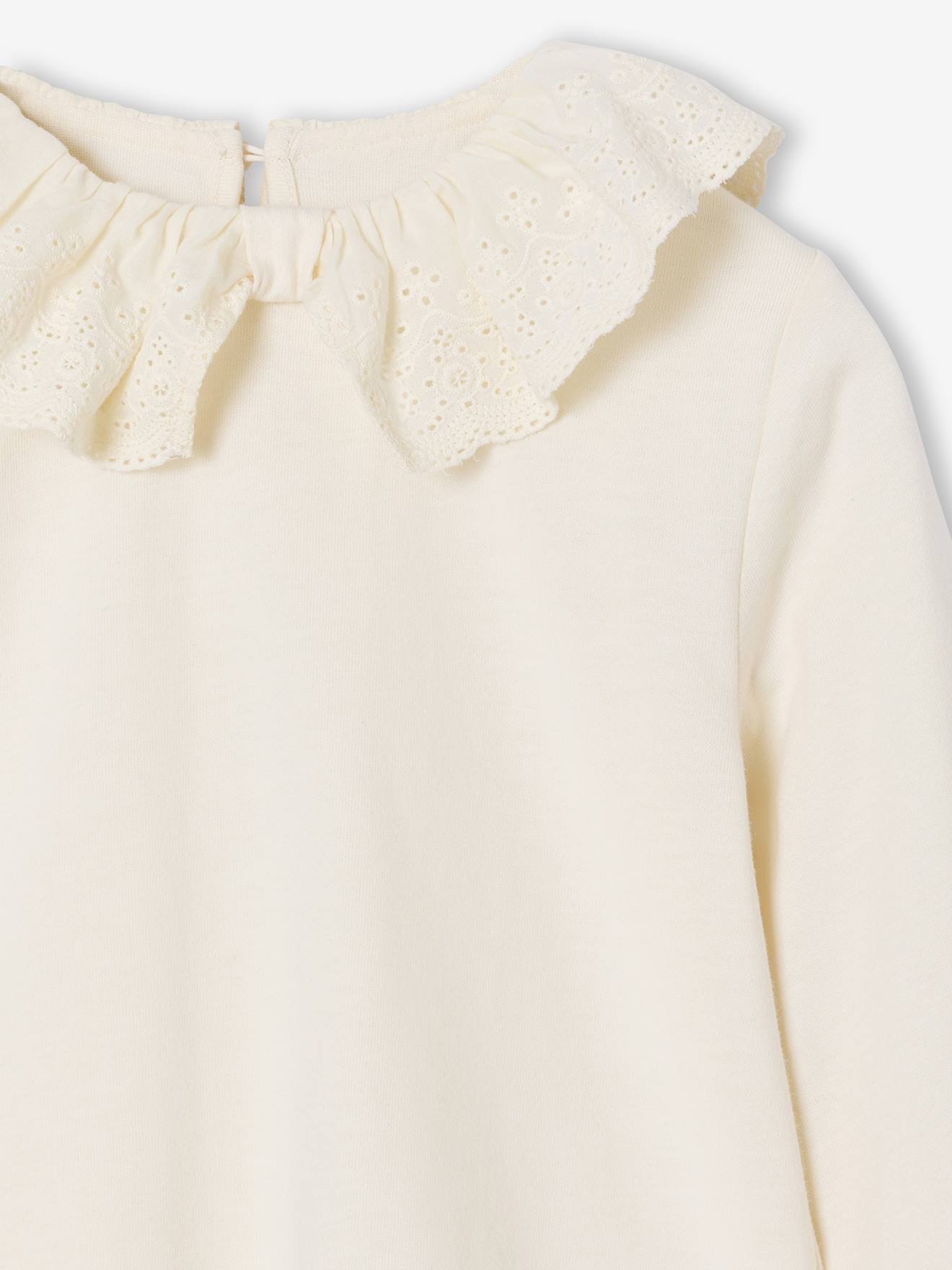 Thumbnail - Shirt Mädchen mit Lochstickerei-Kragen