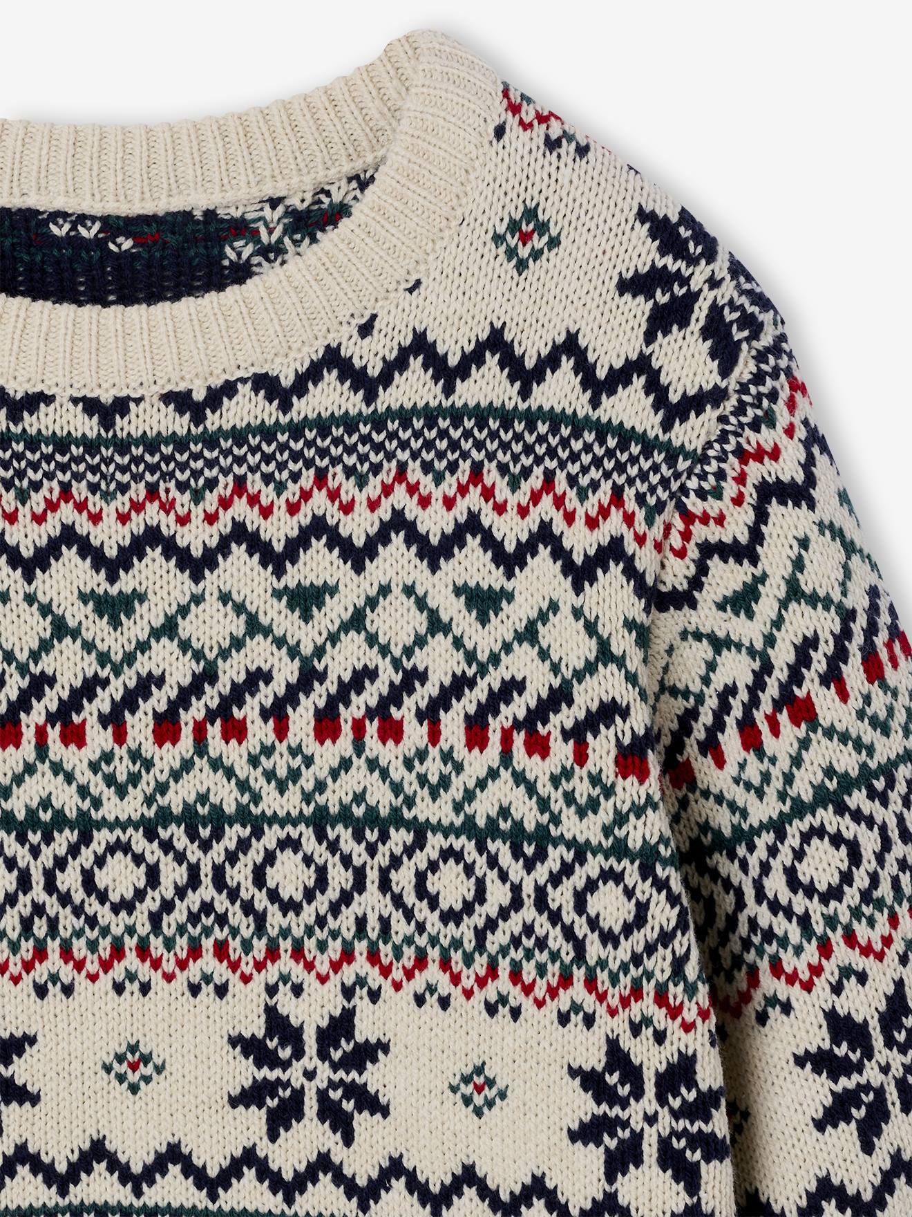 Thumbnail - Jungen Jacquard-Pullover mit Rundhals