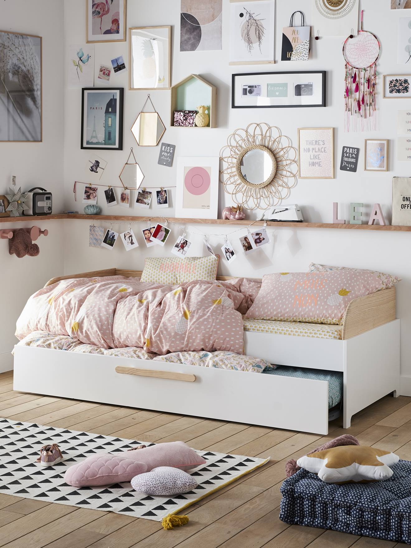 Kinderbett GUEST mit Ausziehbett 90x190 cm