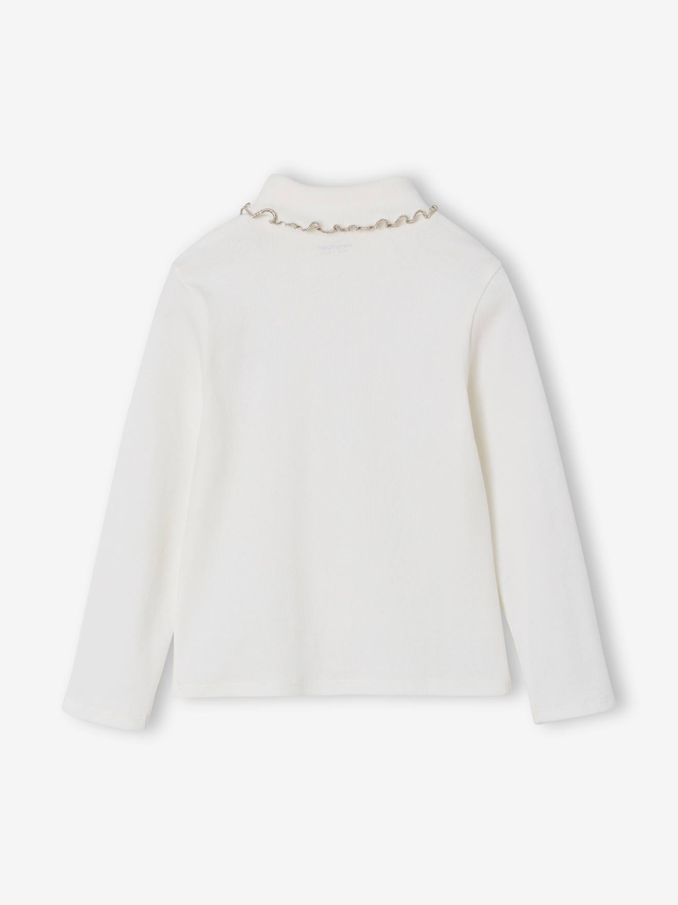 Thumbnail - 2er-Pack gerippte Mädchen Langarmshirts mit Stehkragen BASIC