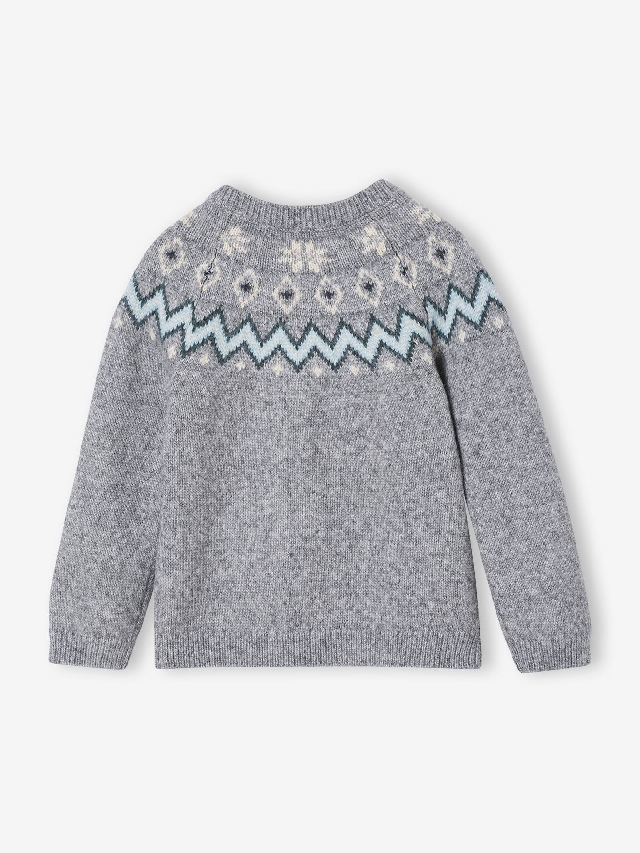 Thumbnail - Kinder Pullover mit Norwegermuster Capsule für Weihnachten