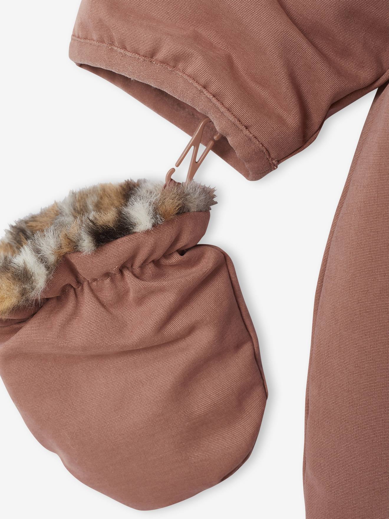 Thumbnail - Baby Winter-Overall in Leo-Optik mit Recycling-Wattierung